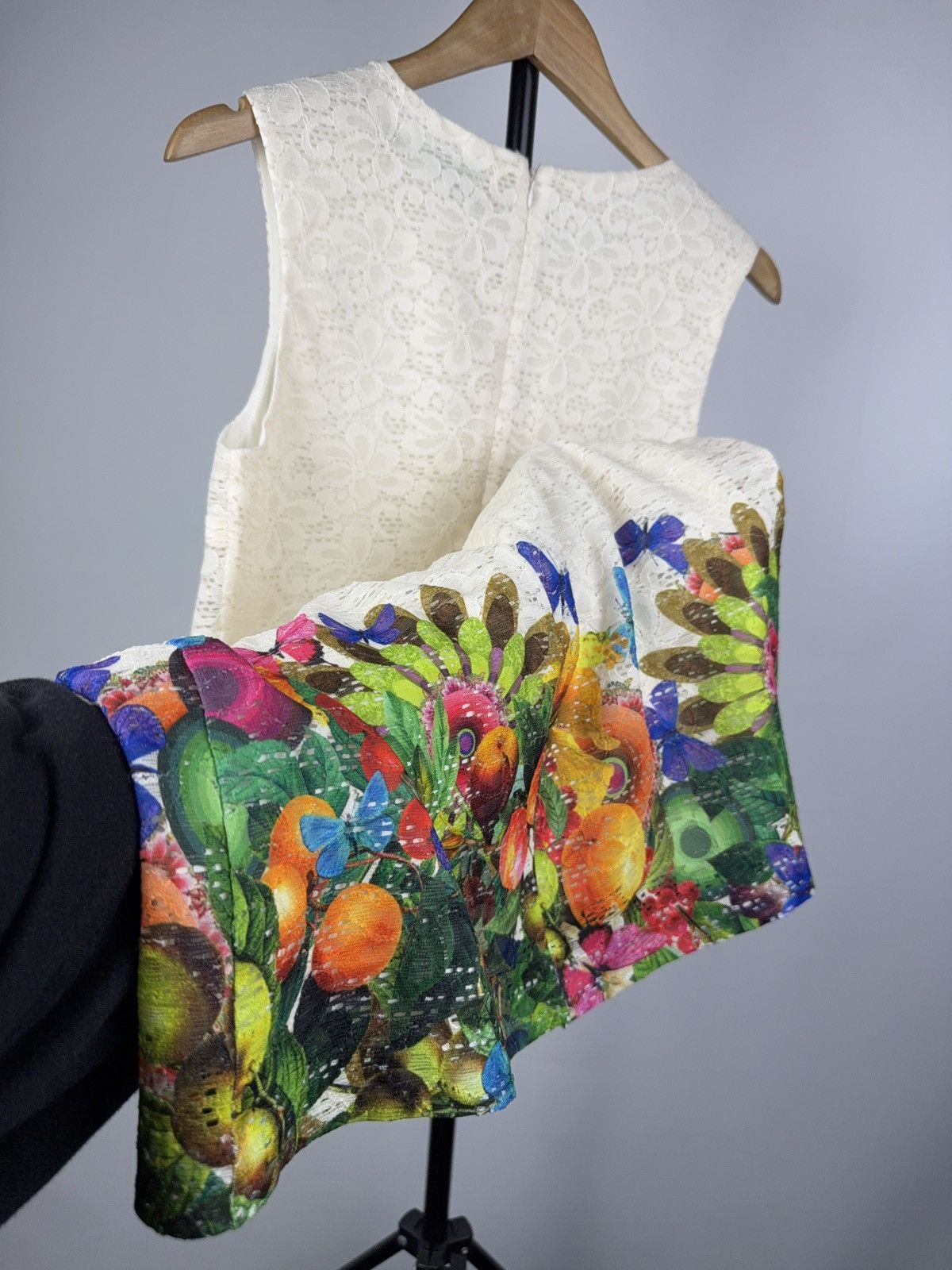 Desigual Retro Y2K Desigual Floral Lace Dress Ivory Boho Art Style 40 Size M / US 6-8 / IT 42-44 - 9 Thumbnail