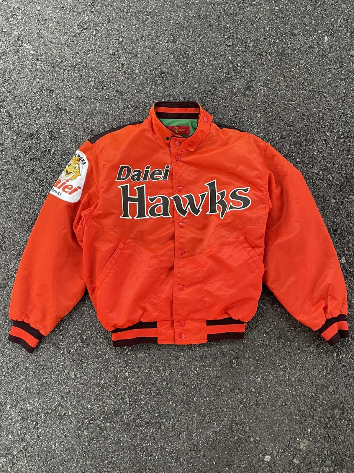 Asics × Vintage Vintage 90s Rawlings Fukuoka Daiei Hawks Jacket Size US L / EU 52-54 / 3 - 1 Thumbnail