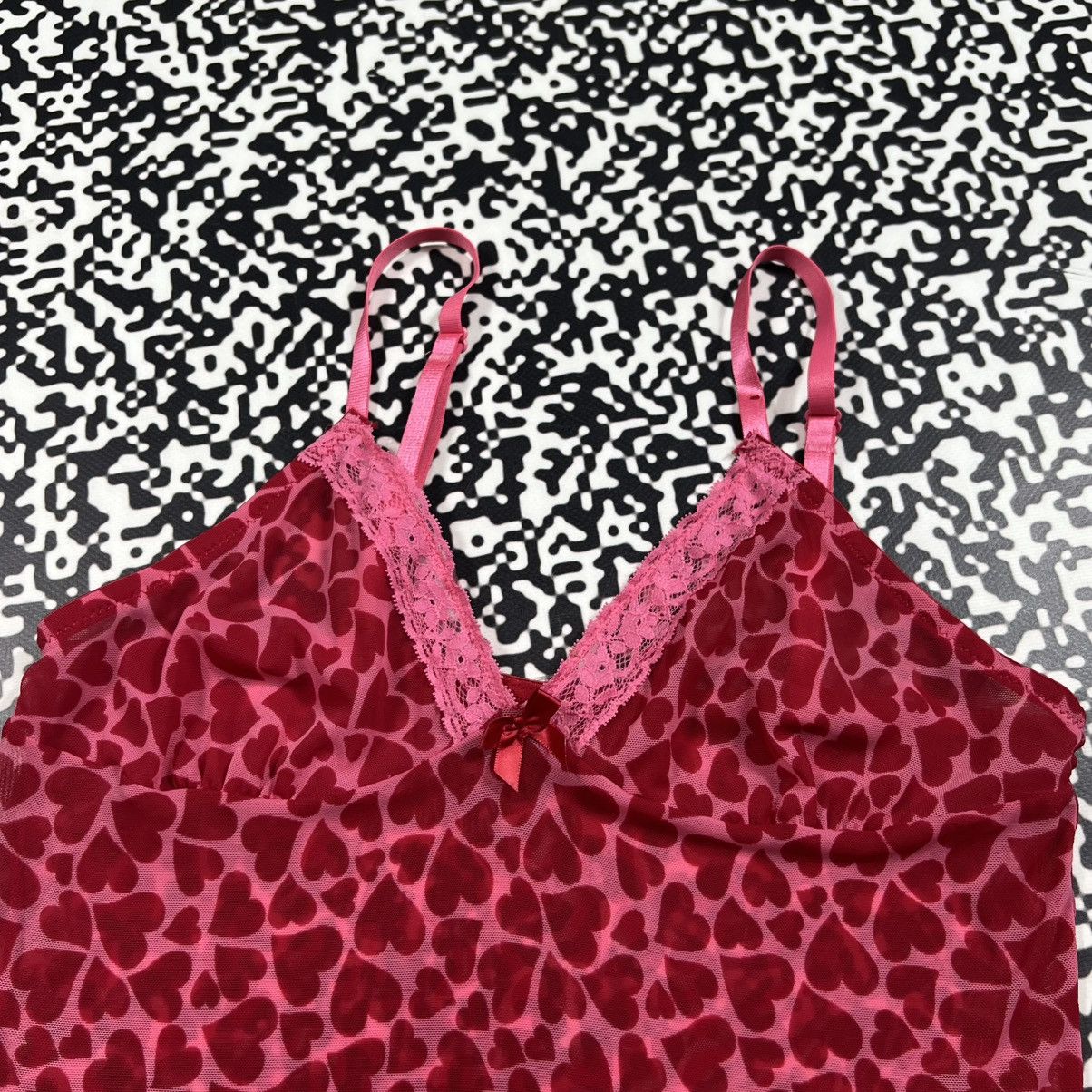 Vintage Vintage Y2K Sexy Heart Monogram Mesh Mini Night Style Dress Size M / US 6-8 / IT 42-44 - 15 Thumbnail