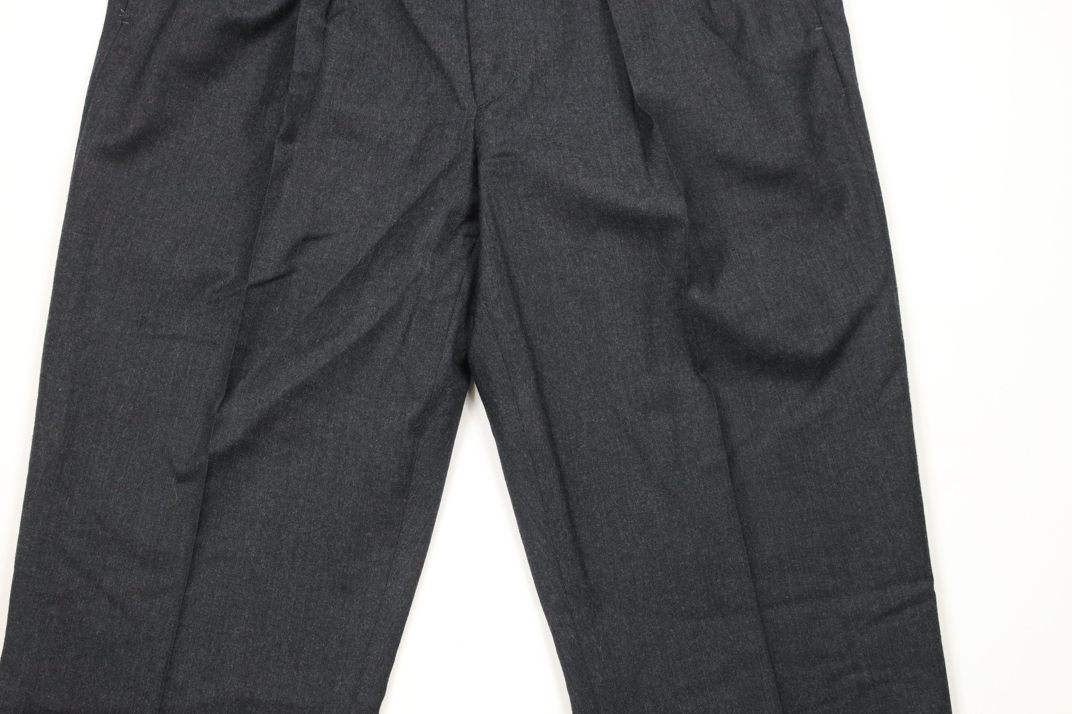 Lands' End × Vintage Vintage 90s Lands End Wide Leg Chino Pants Charcoal Gray USA Size US 38 / EU 54 - 3 Thumbnail