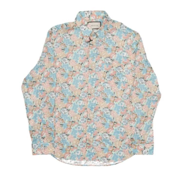 Gucci Gucci Gucci Floral Pattern Loose Long Sleeve Shirt -2506 Size US XL / EU 56 / 4 - 1 Thumbnail