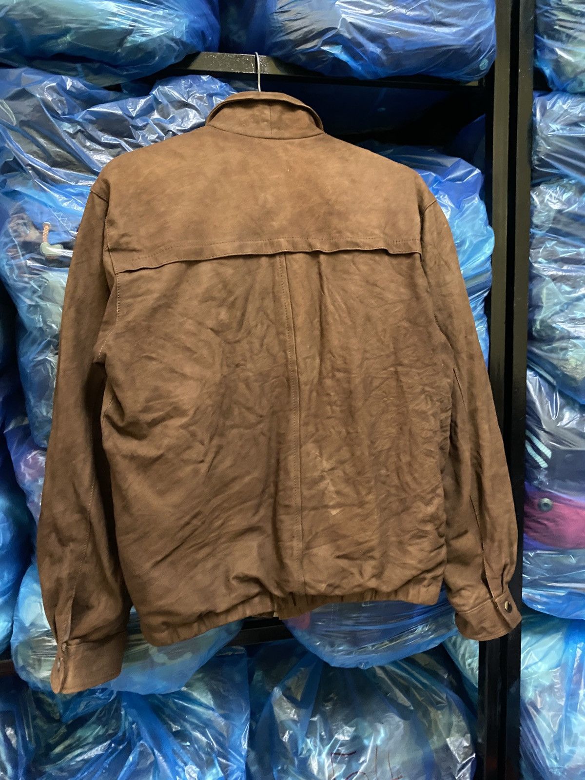Other Vintage Brown Suede Bomber Jacket - Classic 90s Minimalist Size US L / EU 52-54 / 3 - 13 Thumbnail