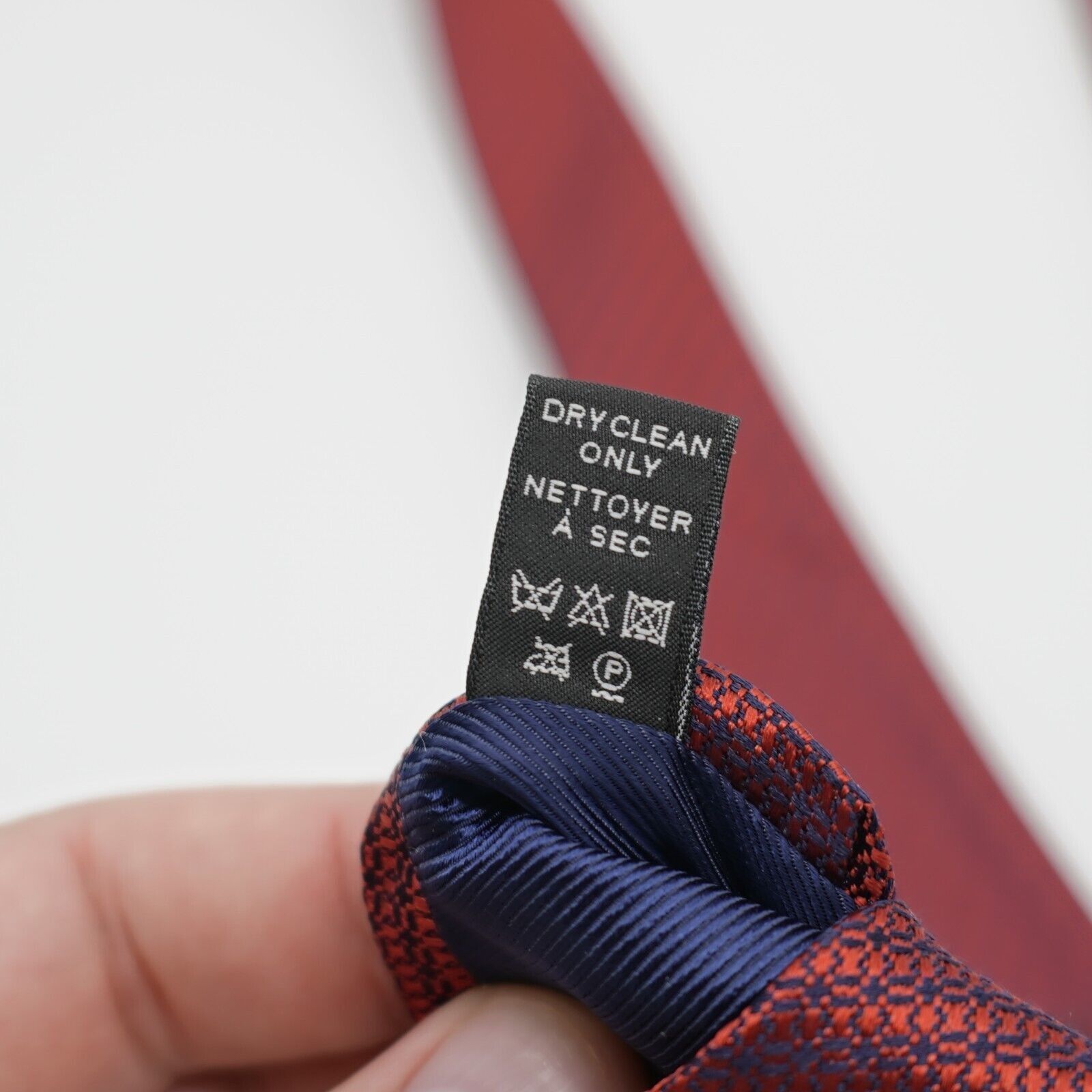 Ermenegildo Zegna Ermenegildo Zegna Red Blue Geometric Woven Silk Tie Size ONE SIZE - 5 Thumbnail