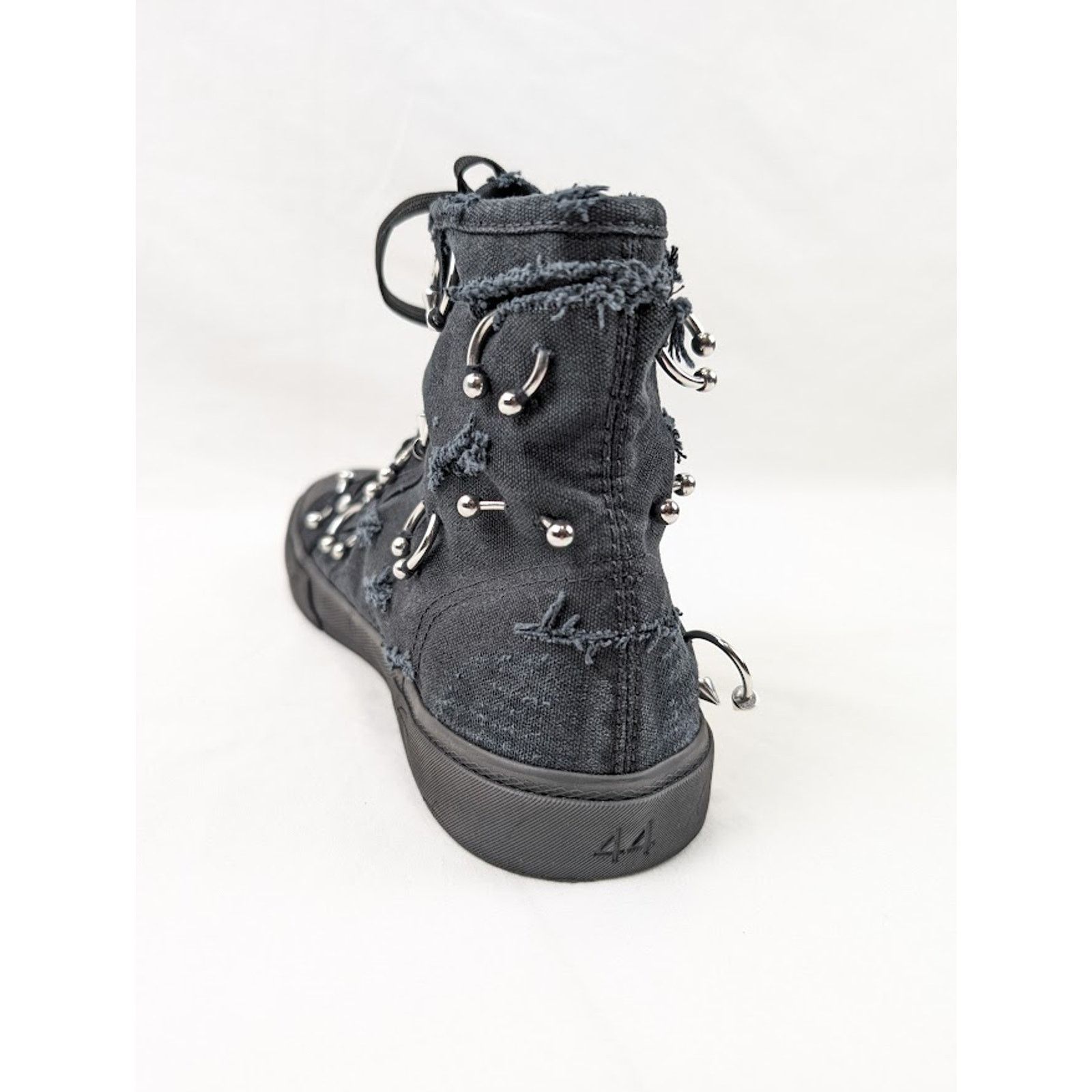 Balenciaga o1rshd1 Destroy Paris High Top Sneakers in Black Size US 9 / EU 42 - 10 Thumbnail