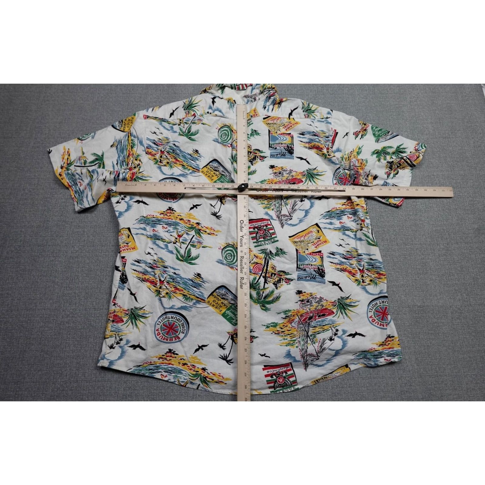 Vintage VINTAGE Angelica Shirt Mens 3XL White Hawaiian Floral Button-Down Collared Short Sleeve Casual Print Shirts Mens White Hawaiian 3XL Size US XXL / EU 58 / 5 - 6 Thumbnail