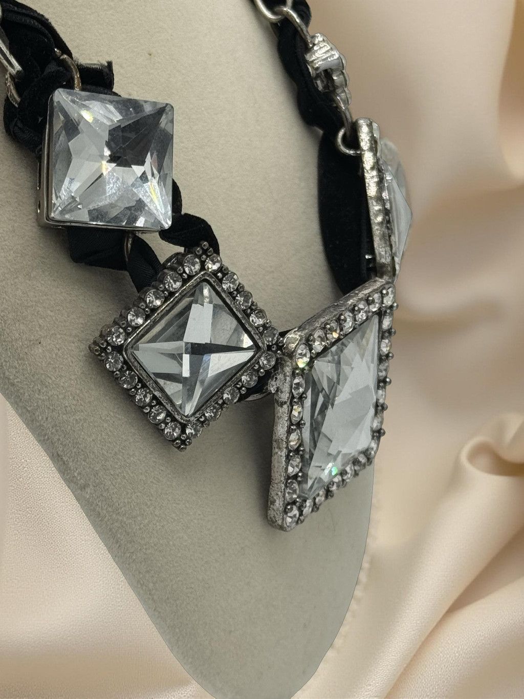 Other Y2K Couture Statement Necklace – Oversized Crystal Bib Size ONE SIZE - 2 Thumbnail