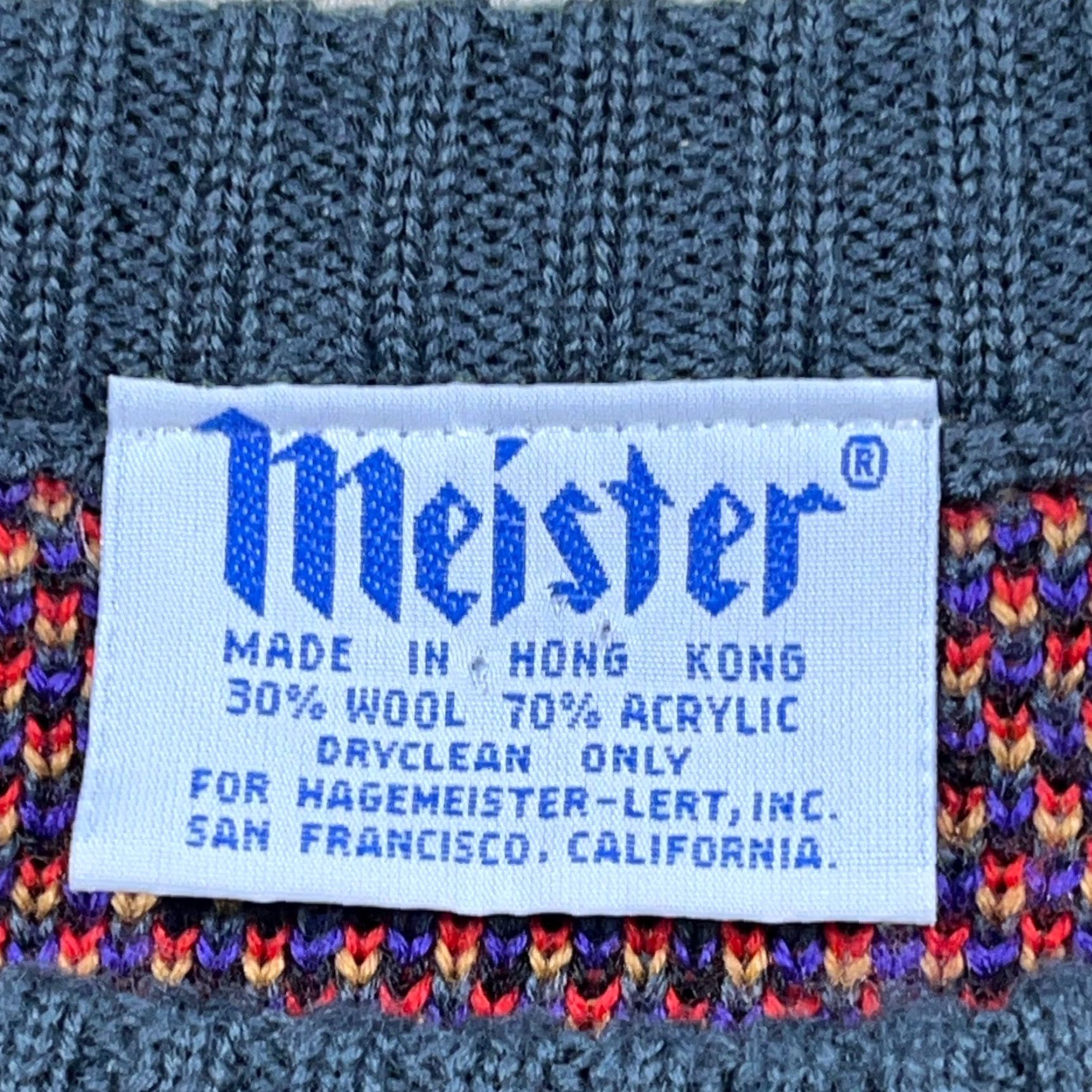Vintage VINTAGE Grandpa Sweater Men XL Gray Purple Geometric Acrylic Wool Knit Golf 90s Size US XL / EU 56 / 4 - 4 Thumbnail