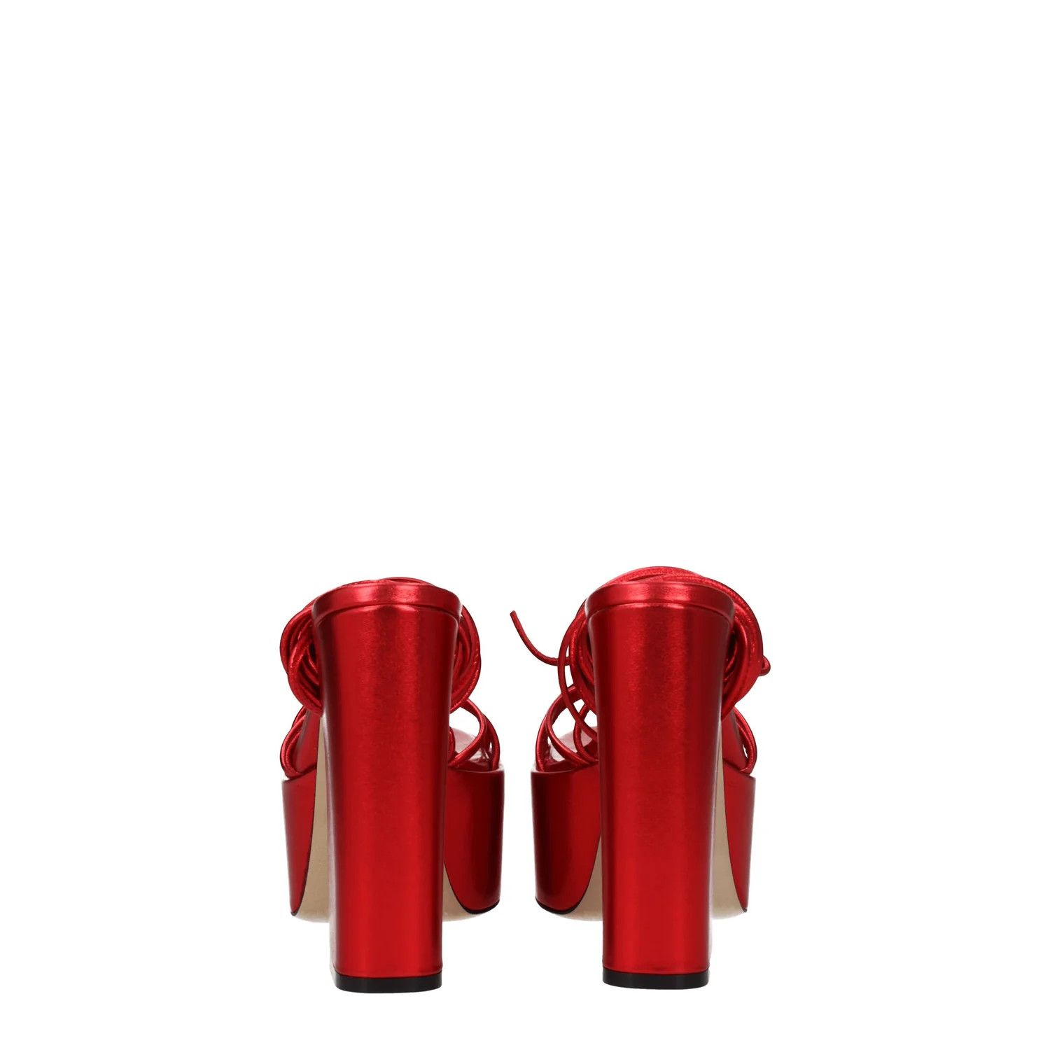 ob1o1e1124 Leather Sandals in Red
