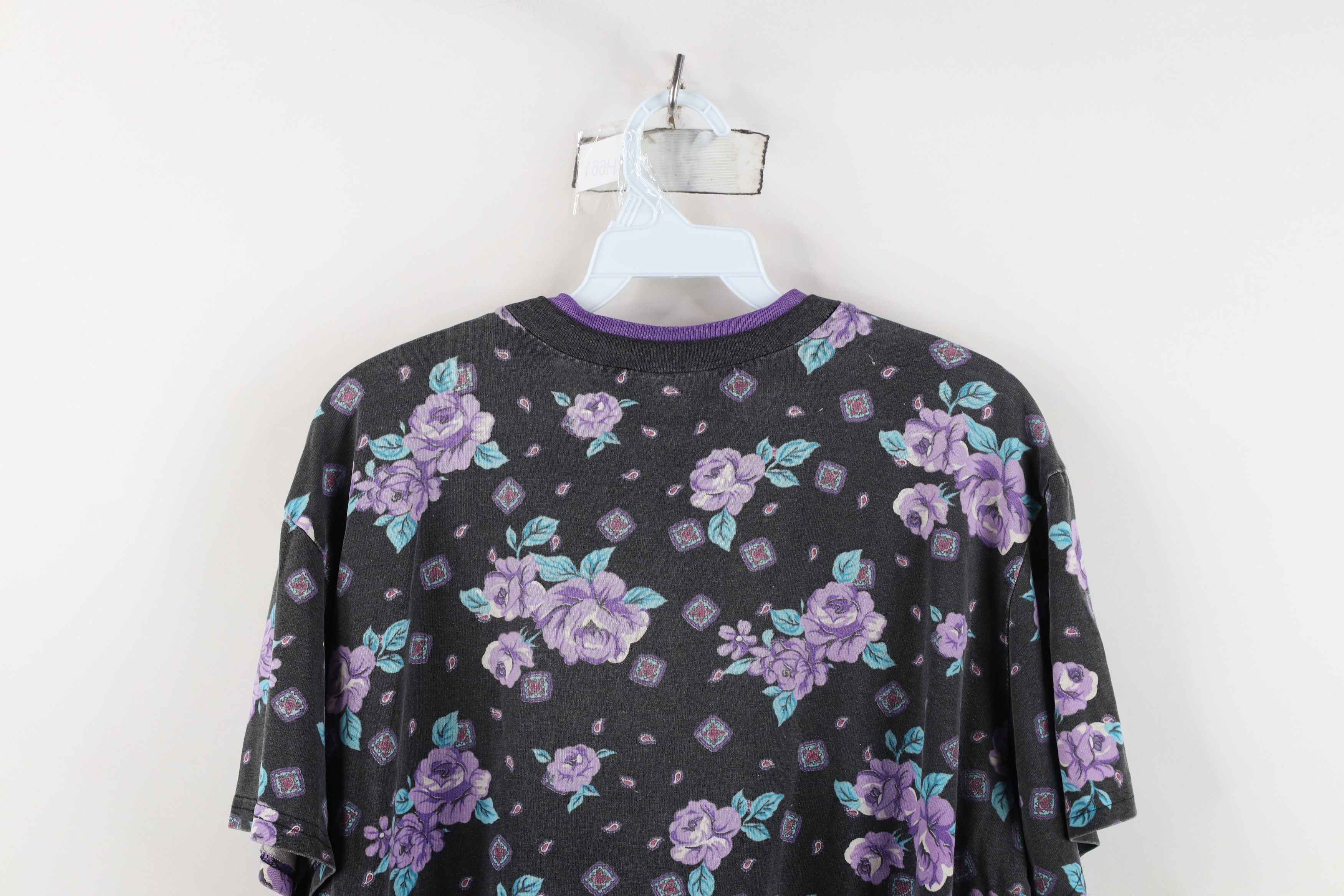 Vintage Vintage 90s Streetwear Flower All Over Print Pocket T-Shirt Size XL / US 12-14 / IT 48-50 - 10 Thumbnail
