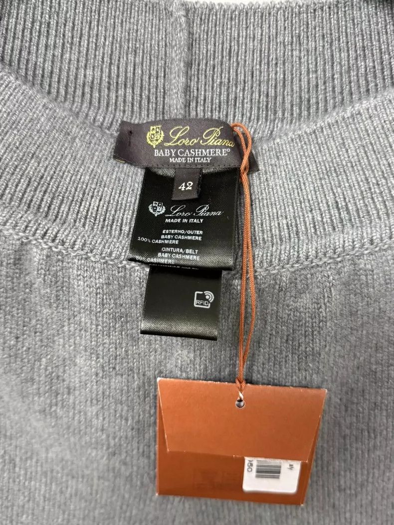 Loro Piana LORO PIANA Autumn/Winter cashmere grey casual pants Size 27" / US 4 / IT 40 - 2 Thumbnail