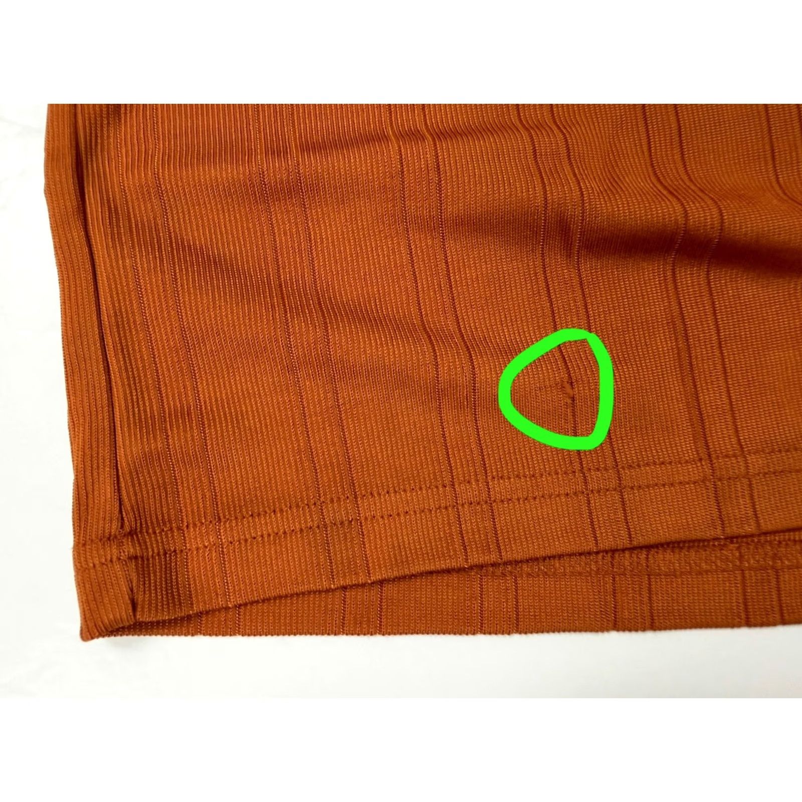 Vintage Vintage 90s Y2K Ribbed Shirt Men Large Silky Stretchy Polyester Burnt Orange Size US L / EU 52-54 / 3 - 6 Thumbnail
