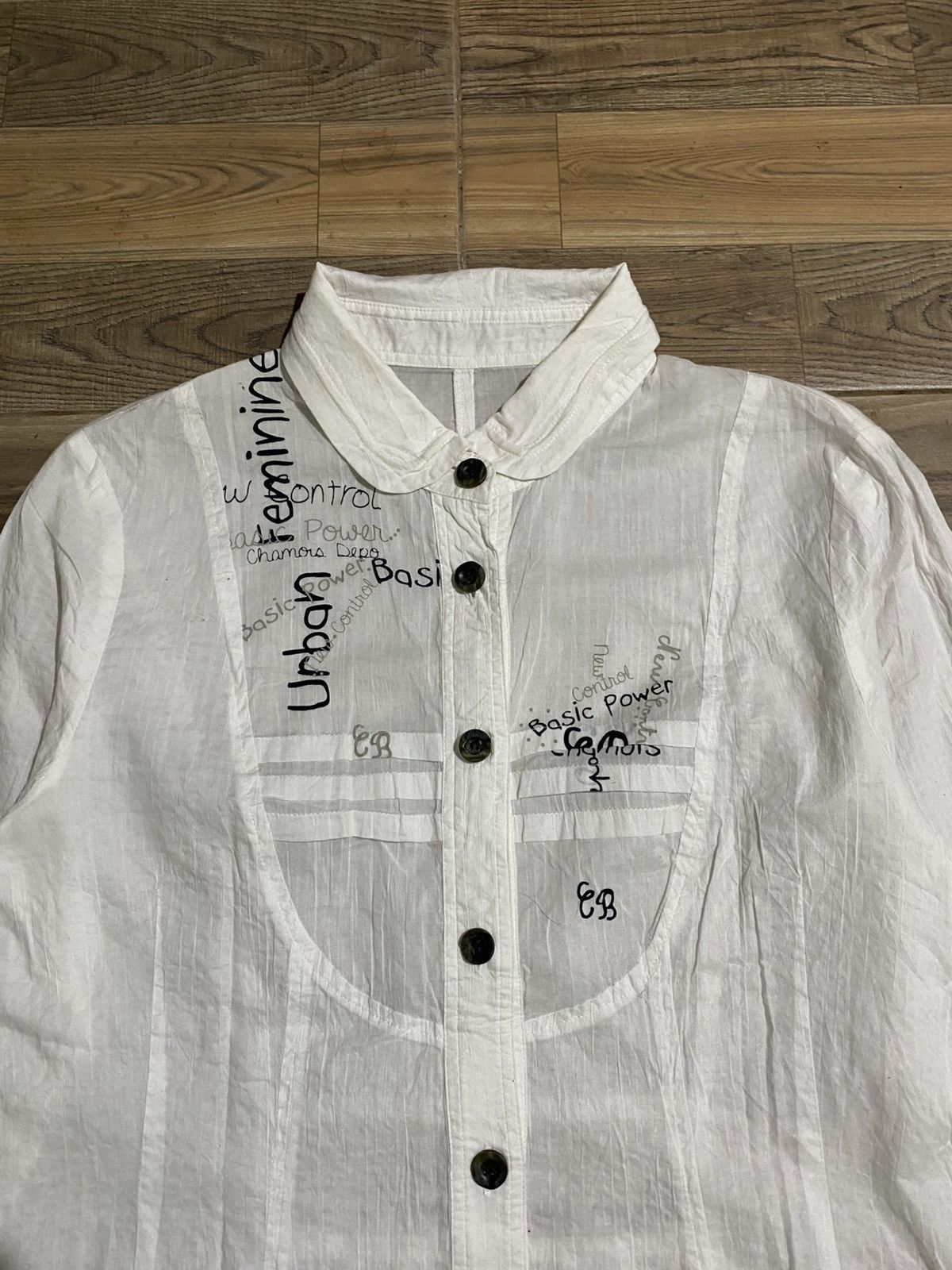 Japanese Brand CHAMOIS DEPO POEM BUTTON SHIRT Size ONE SIZE - 2 Thumbnail