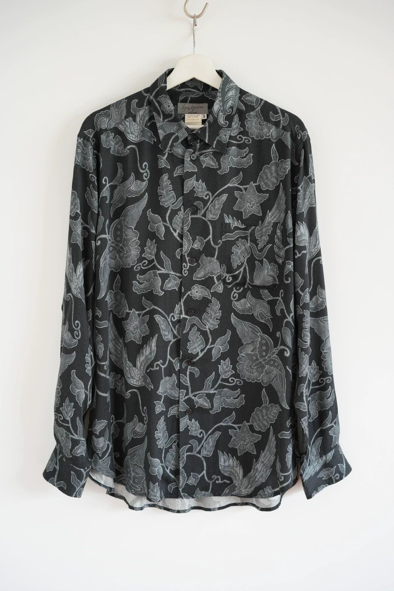Yohji Yamamoto Yohji Yamamoto 06SS Floral Bird Insect Rayon Shirt Size US L / EU 52-54 / 3 - 1 Thumbnail