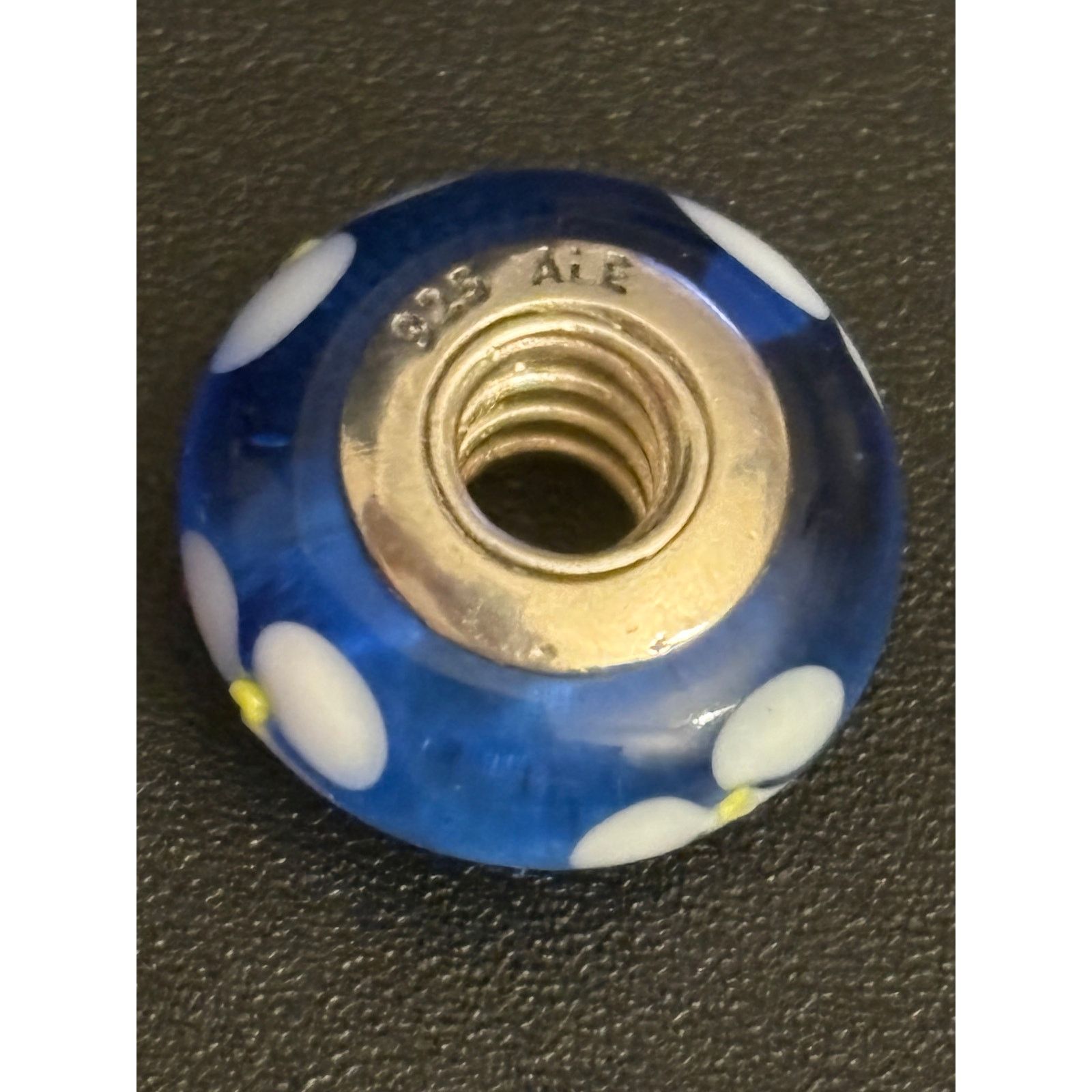 pandora Pandora Blue Murano Glass Flower Charm 925 ALE Size ONE SIZE - 3 Thumbnail