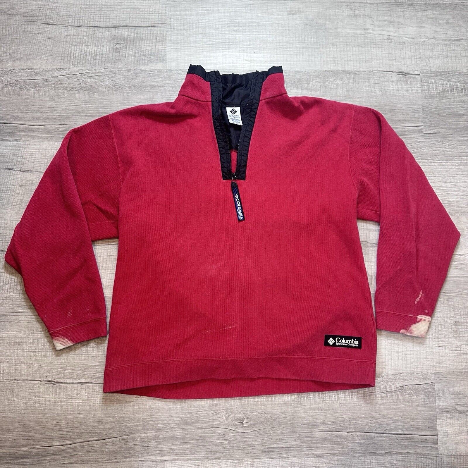 Columbia × Vintage Vtg 90s Columbia Mens Spell Out HeavyweightHalf Zip Pullover Size US L / EU 52-54 / 3 - 1 Thumbnail