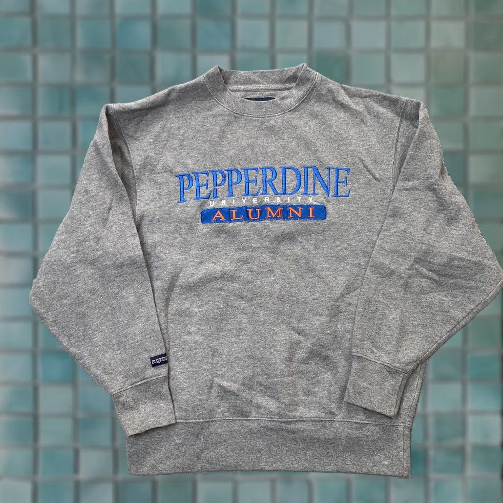 Jansport VINTAGE Pepperdine Sweatshirt Womens M Gray University Alumni Embroidered JanSport College Size M / US 6-8 / IT 42-44 - 1 Thumbnail