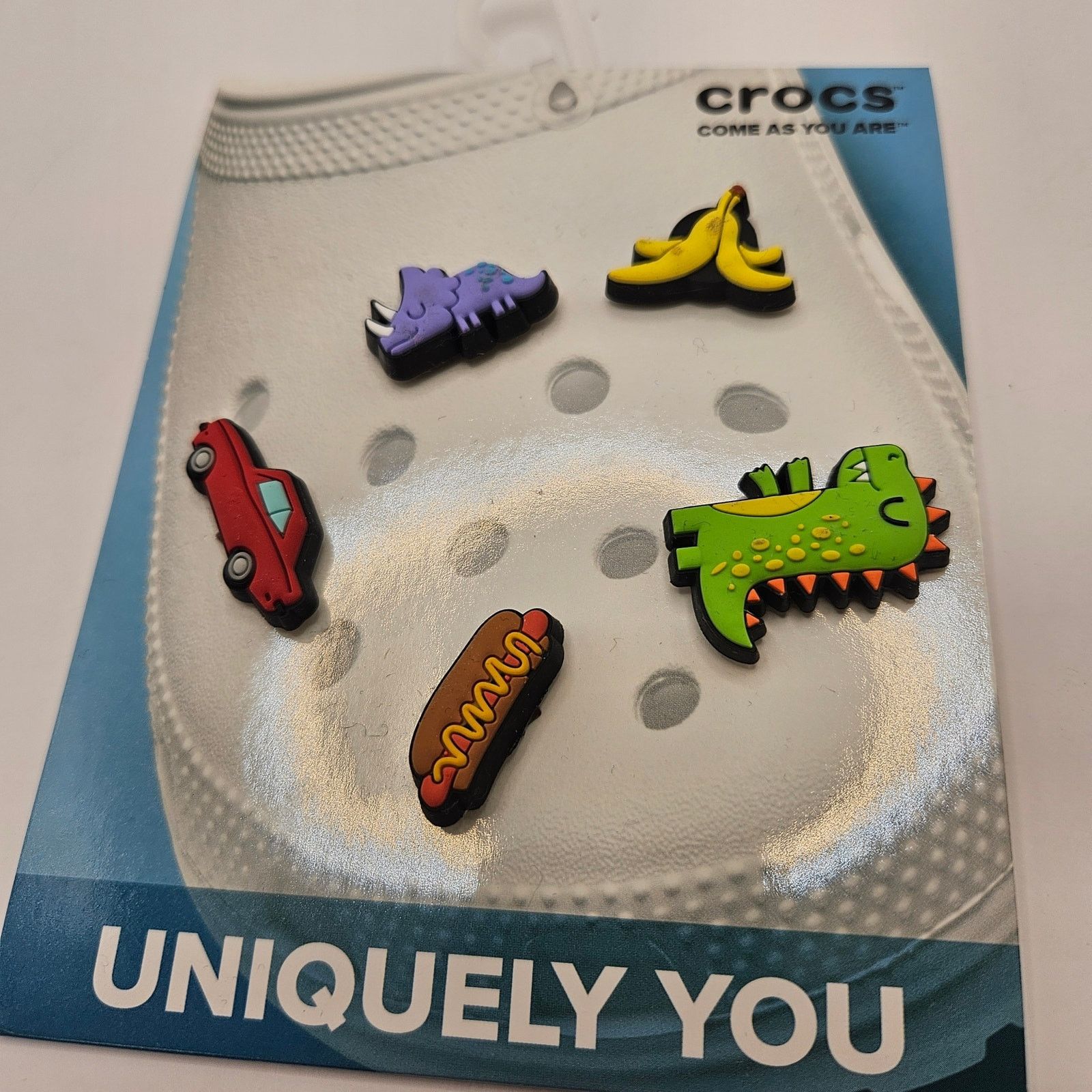 Crocs CROCS JIBBITZ 5PC LOT OF 3(15 CHARMS) SMILEY(1)+DINO(2) NWT Size ONE SIZE - 2 Thumbnail