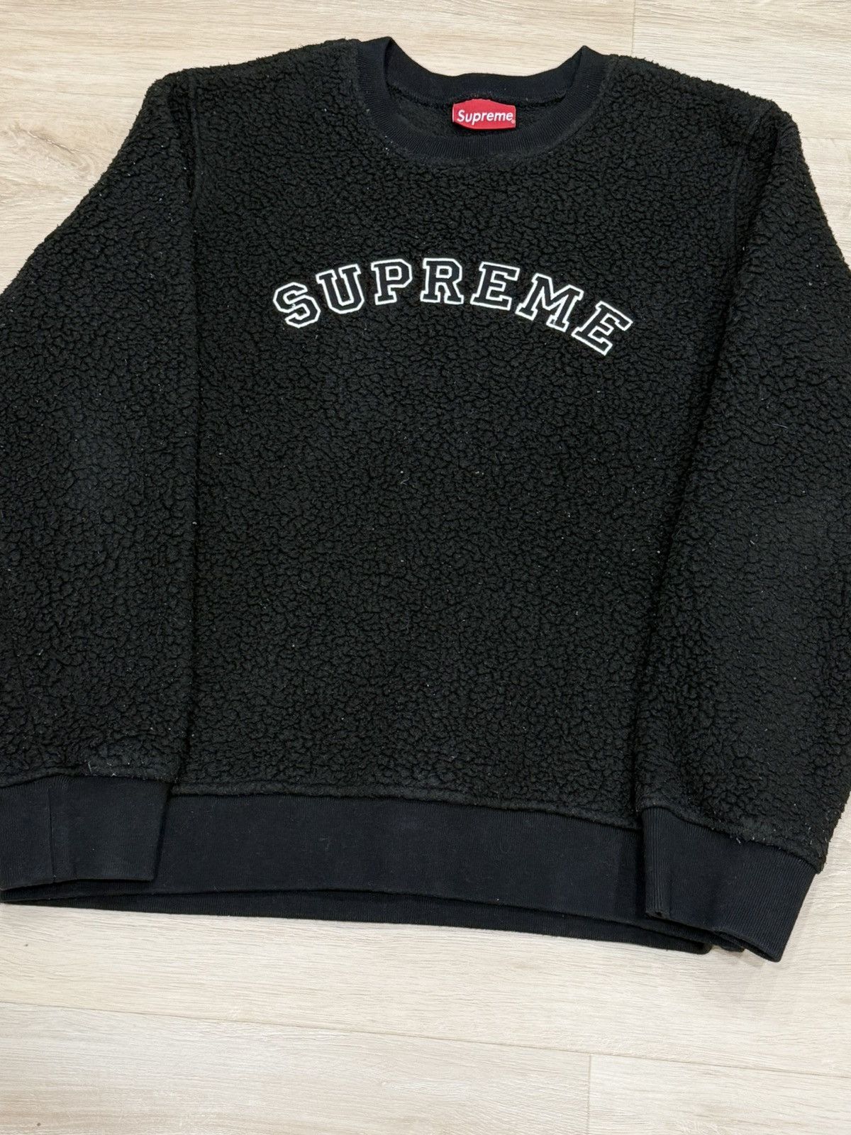 Supreme Supeme FW17 Polartec Deep Pile Crewneck Sweatshirt Size US M / EU 48-50 / 2 - 3 Thumbnail