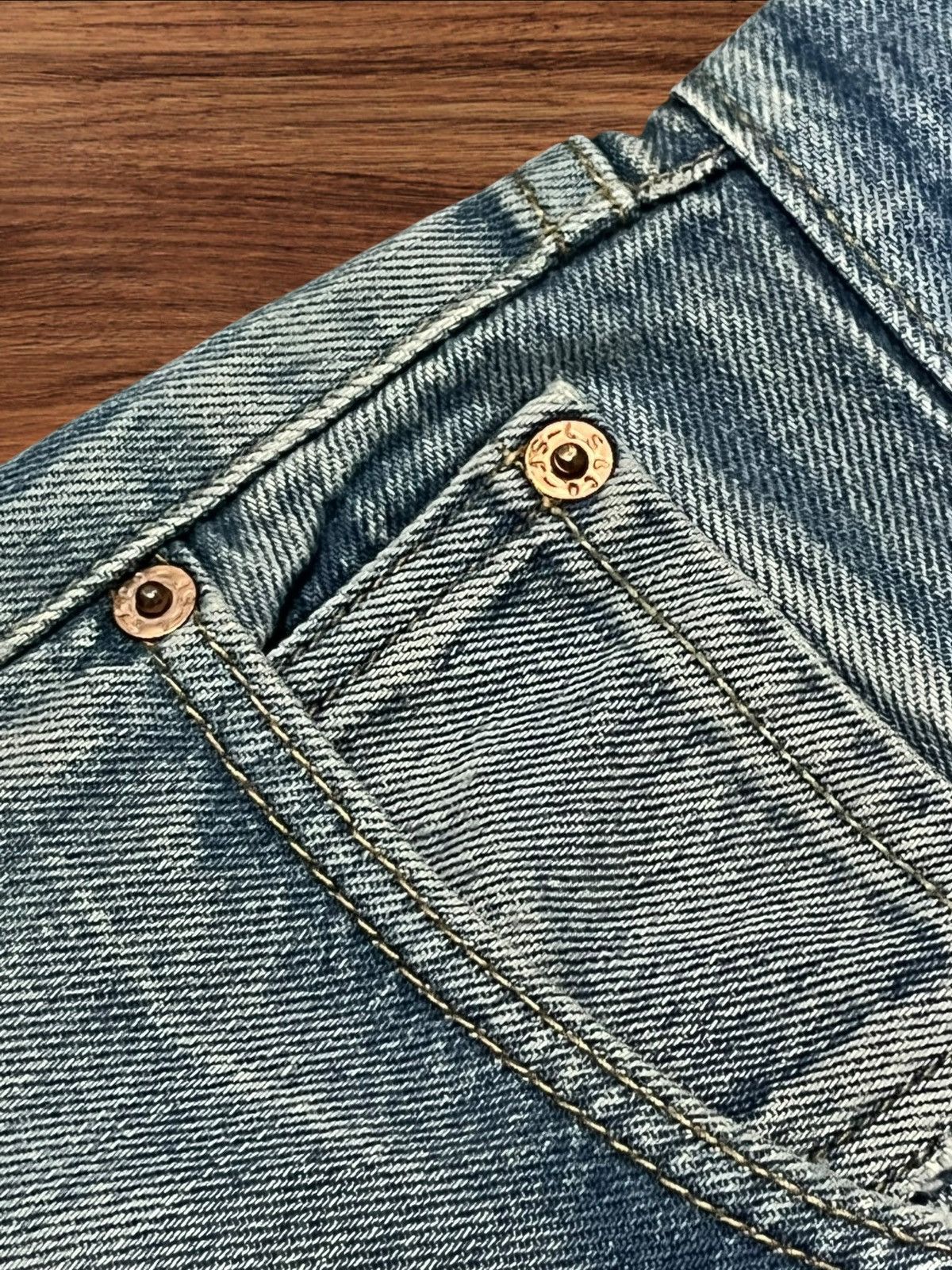 Levi's Levi’s 501 XX Vintage Inspired Washed Button Fly Blue Jeans Size US 33 - 8 Thumbnail