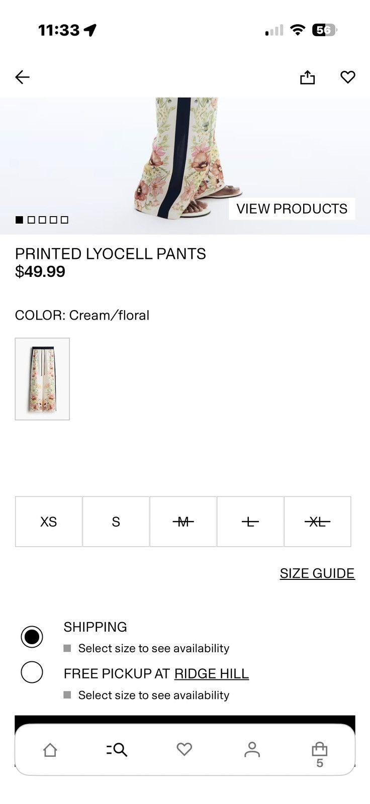 H&M H&M Printed Lyocell Pants Size 25" / US 0 / IT 36 - 4 Thumbnail
