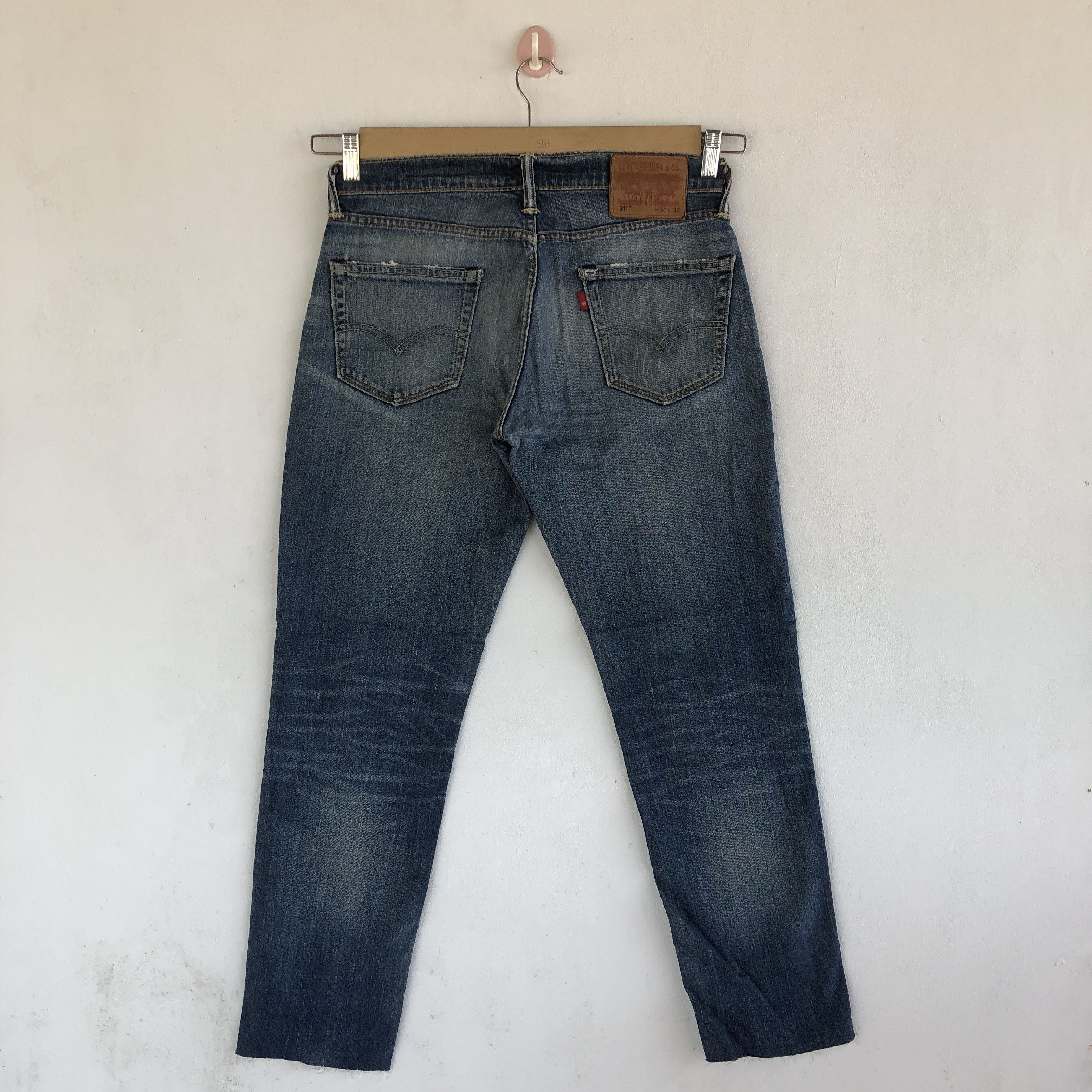 Levi's Vintage Levis 511 Skinny Jeans Distressed Levi's Faded Denim Size US 30 / EU 46 - 2 Thumbnail