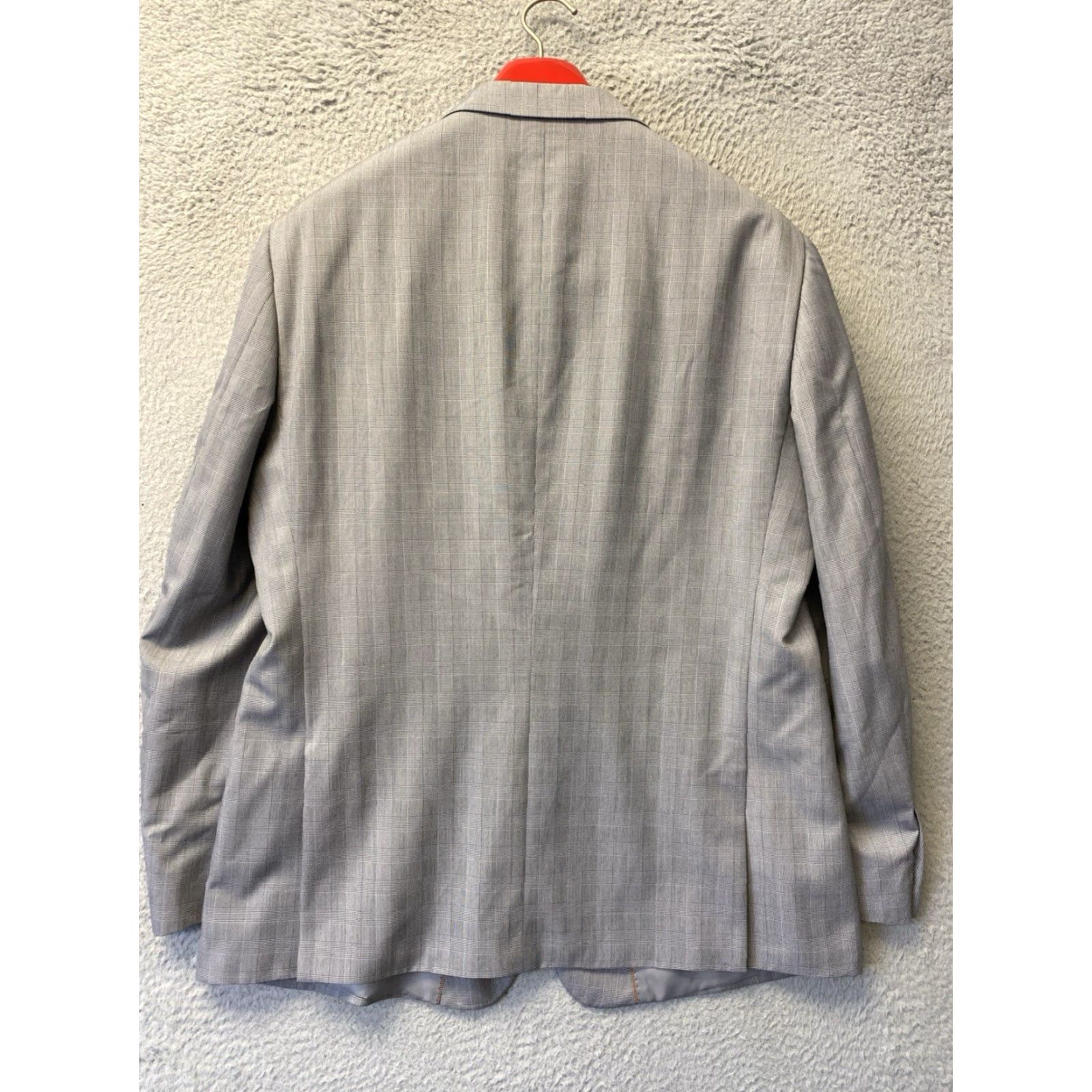 Vintage Circola Moda 2 Piece Suit Glenn Plaid Gray Mens 44R 38W Formal Wedding Milano Deluxe Microtech Size 44R - 7 Thumbnail