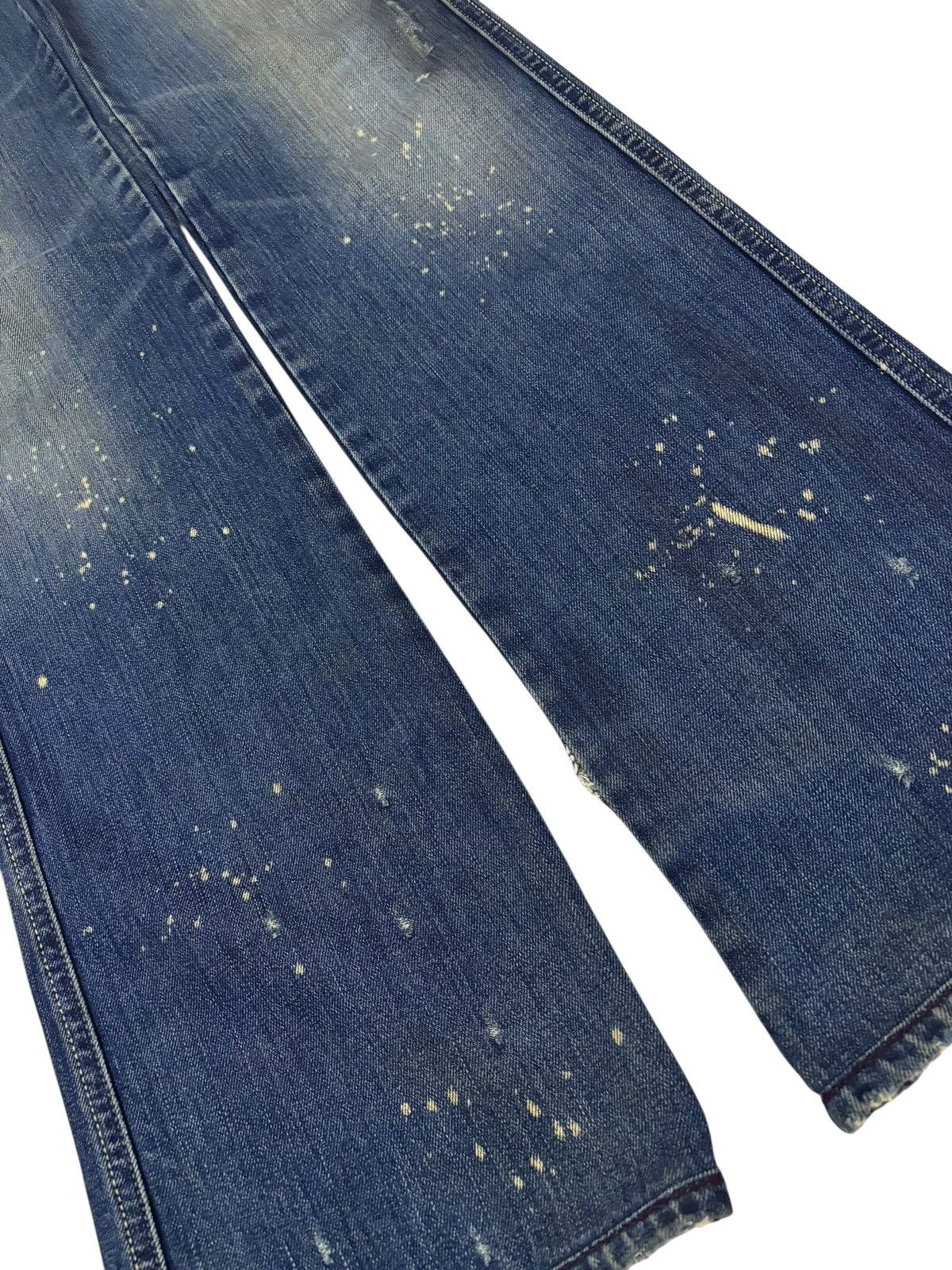 Diesel Vtg Diesel Italy Flared Distressed Jeans Size US 29 - 3 Thumbnail