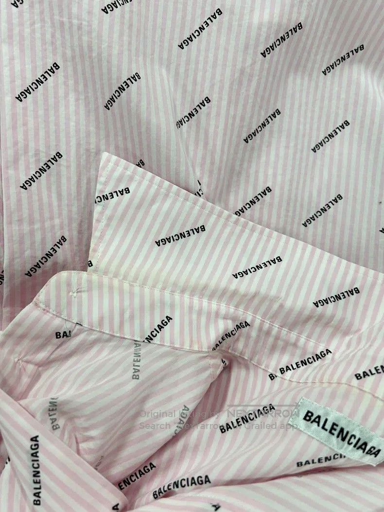 Balenciaga Balenciaga Pink logo lettering print shirt Size XS / US 0-2 / IT 36-38 - 5 Thumbnail