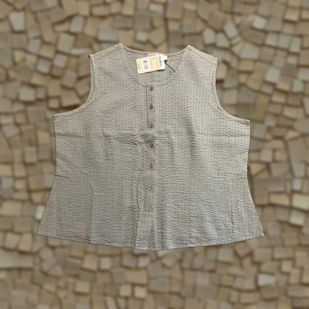 Vintage Gander Mountain Tank Top Women Plus Size 2X Green Button Up NWT Size XXL / US 16-18 / IT 52-54 - 1 Thumbnail