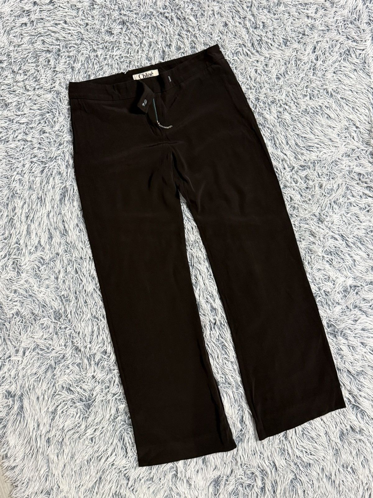 Chloe Vintage Chloe Straight Trousers pants wide leg brown Size 25" / US 0 / IT 36 - 2 Thumbnail