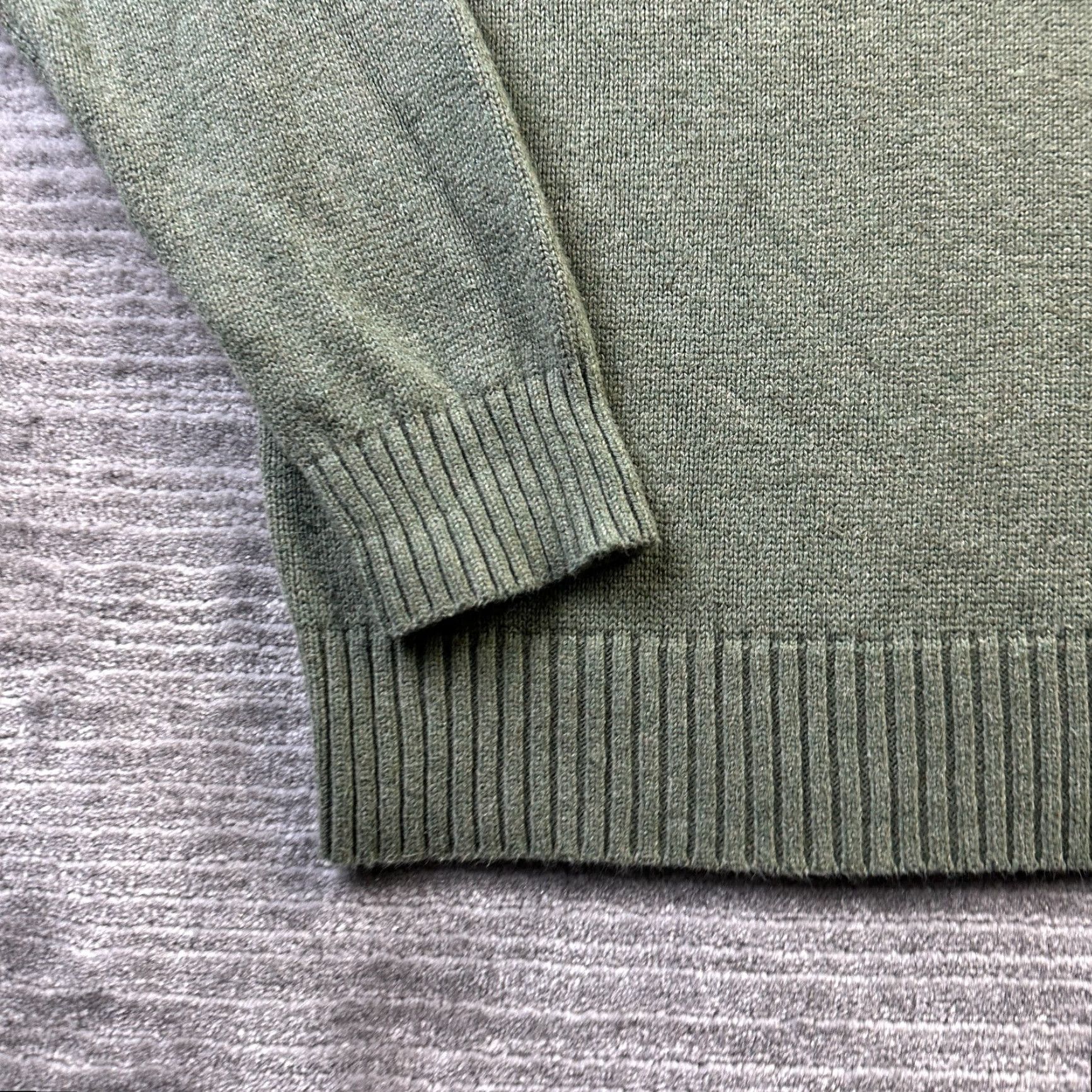 Polo Ralph Lauren Polo Ralph Lauren Sweater Polo Ralph Lauren Mens Large Green Knit Quarter Zip Pony Size US L / EU 52-54 / 3 - 6 Thumbnail