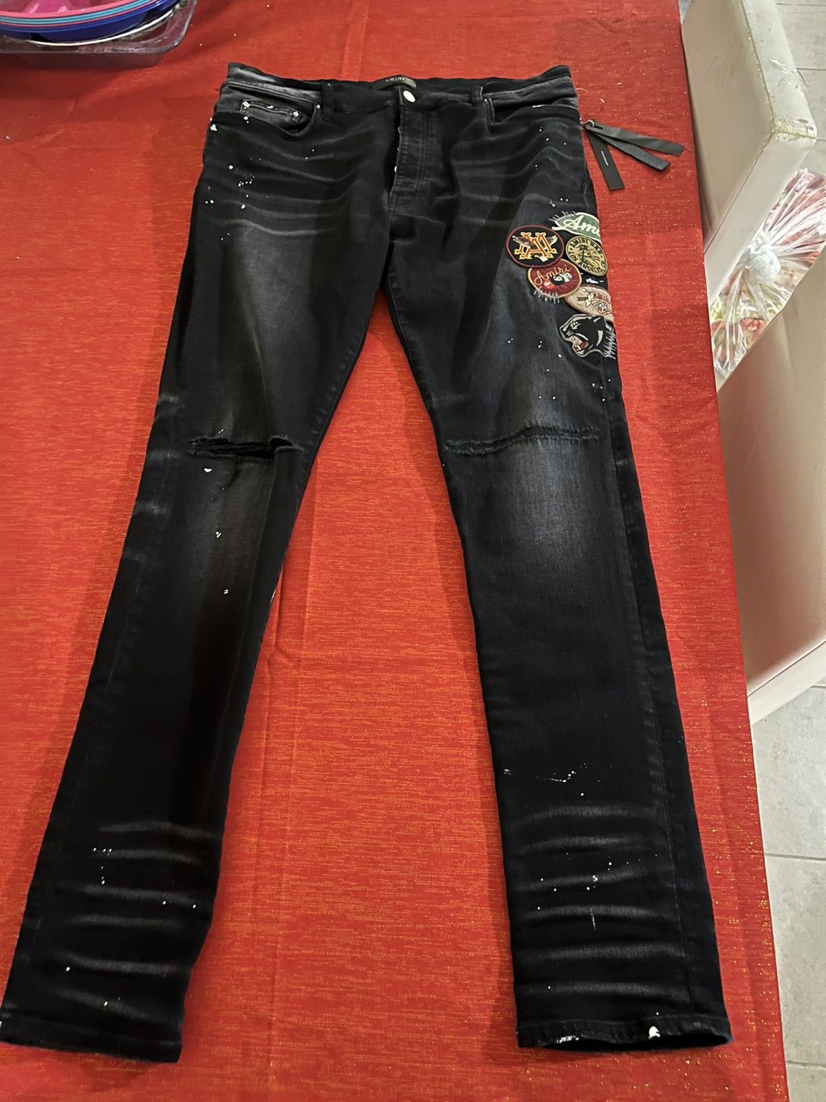 Amiri Amiri Vintage Patch Skinny Jeans Sz 38 Size US 38 / EU 54 - 20 Thumbnail