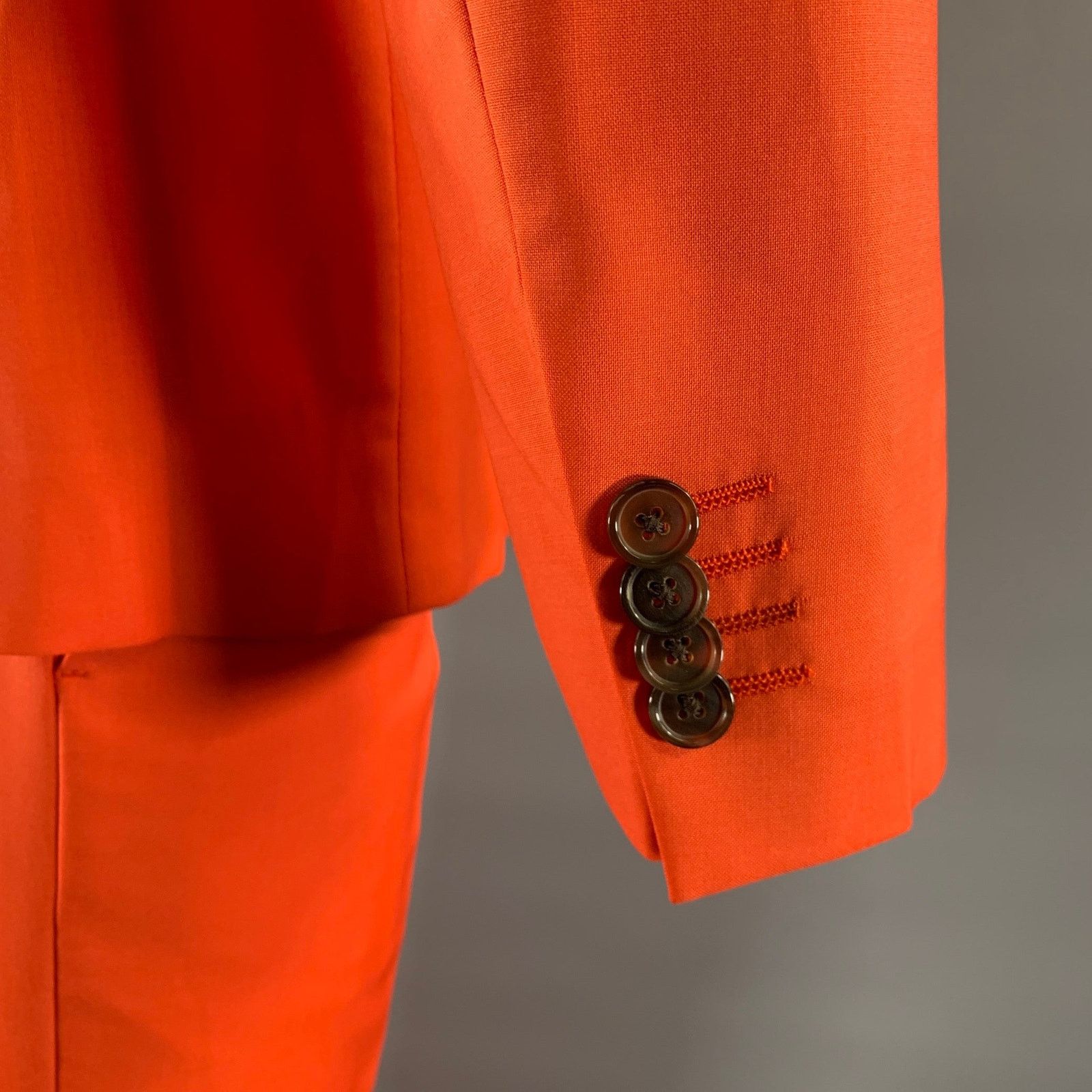 Paul Smith PAUL SMITH Size 38 Orange Wool Blend Notch Lapel Suit Size 38R - 4 Thumbnail