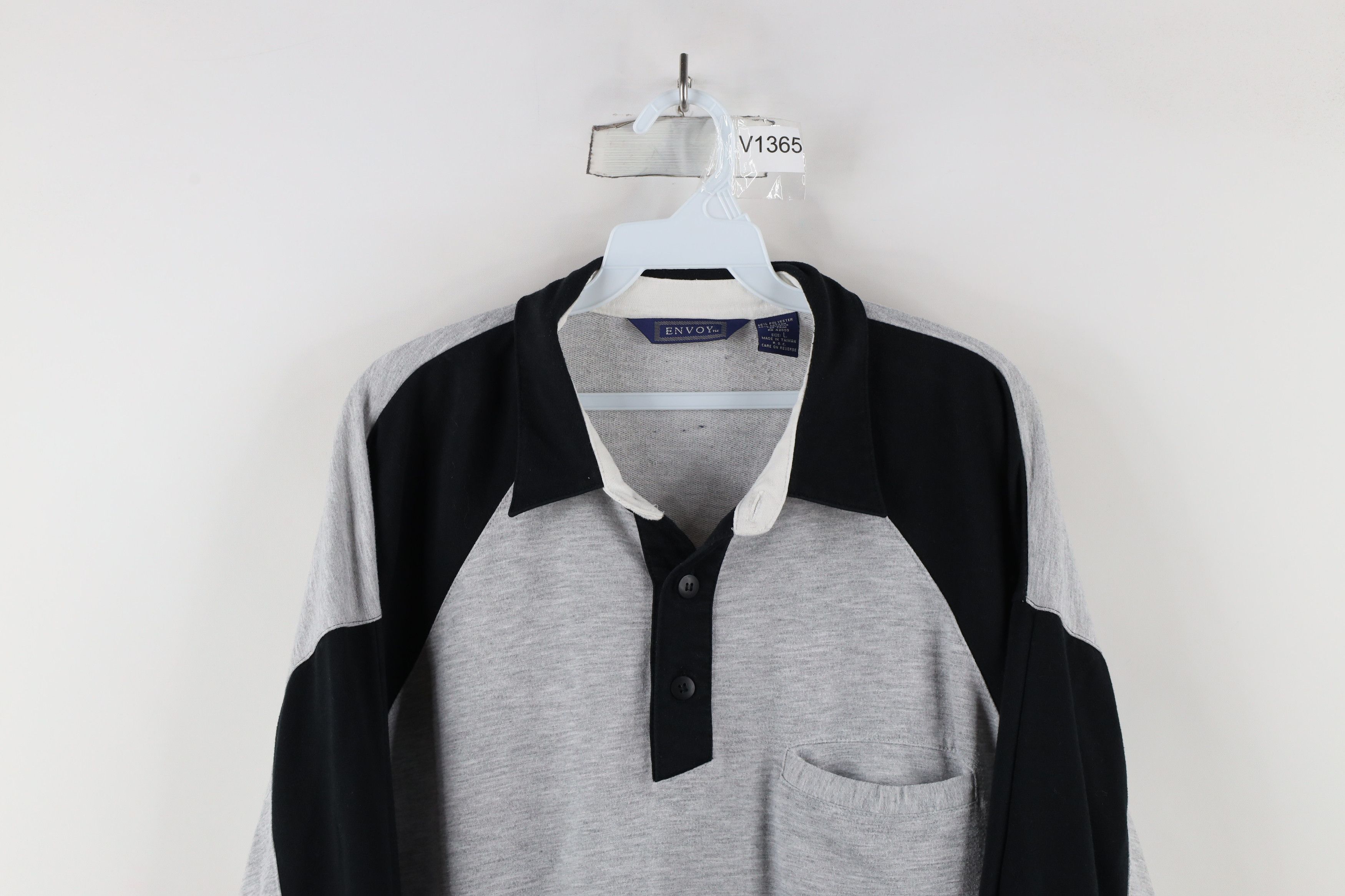 Vintage Vintage 90s Streetwear Block Collared Pullover Polo Shirt Size US L / EU 52-54 / 3 - 2 Thumbnail