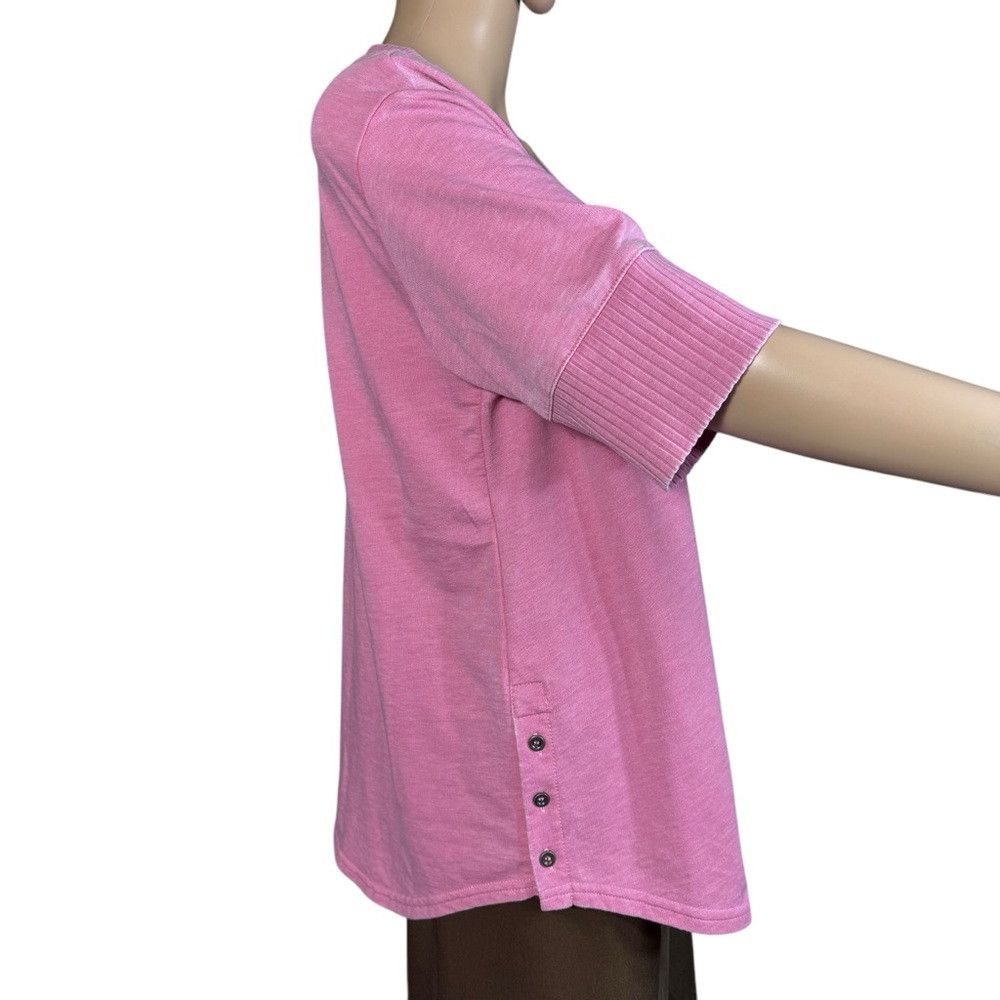 Other NWT New Jane And Delancey Pink V-Neck Short Sleeve Cotton T Size M / US 6-8 / IT 42-44 - 3 Thumbnail