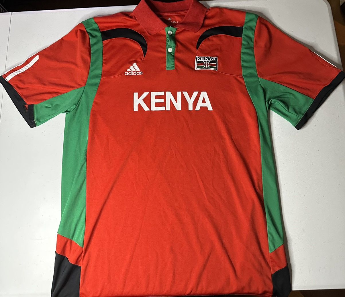 Adidas Adidas Kenya red short sleeve Soccer Jersey Size US L / EU 52-54 / 3 - 1 Thumbnail