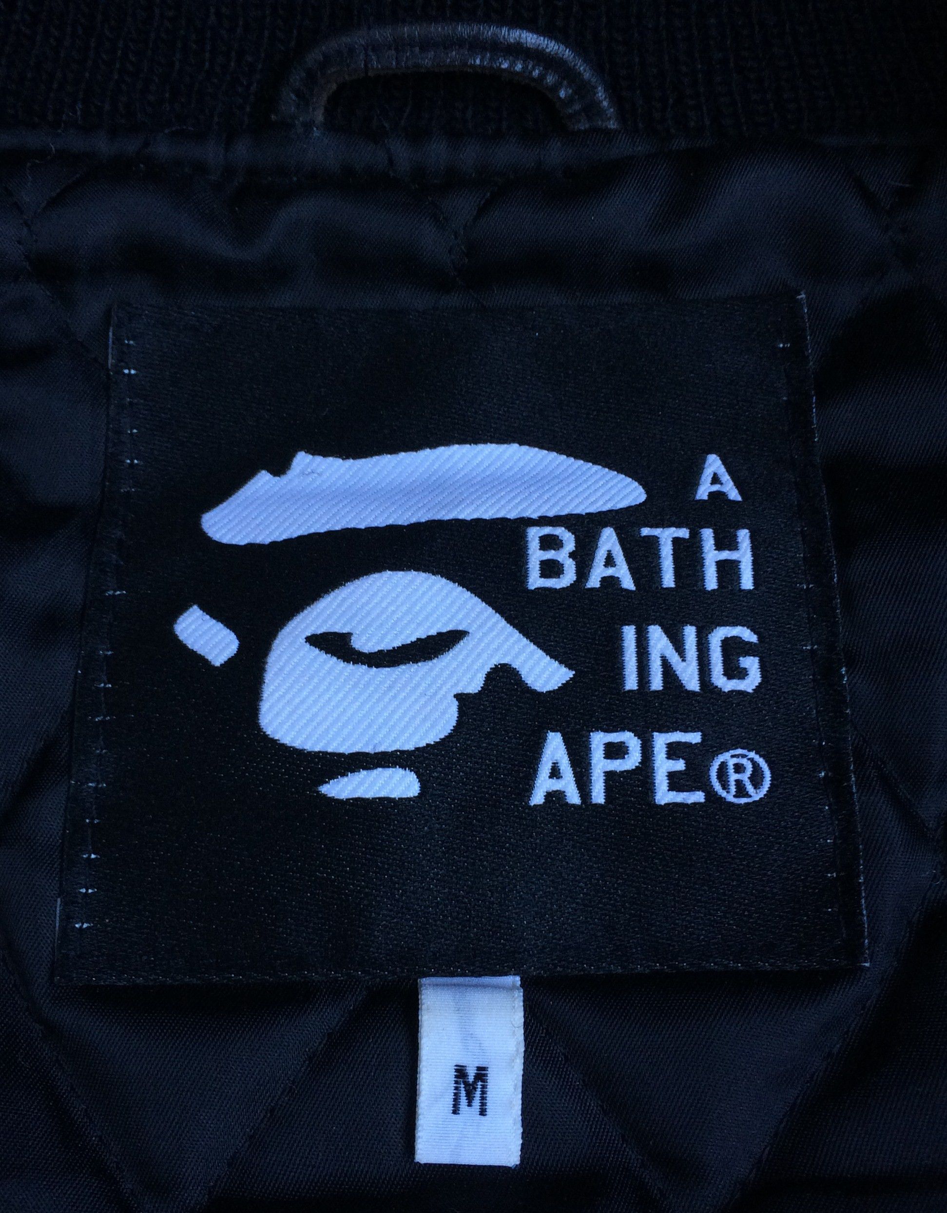 Bape 2002 Bape General Wool Leather Bomber Jacket Size US M / EU 48-50 / 2 - 3 Thumbnail