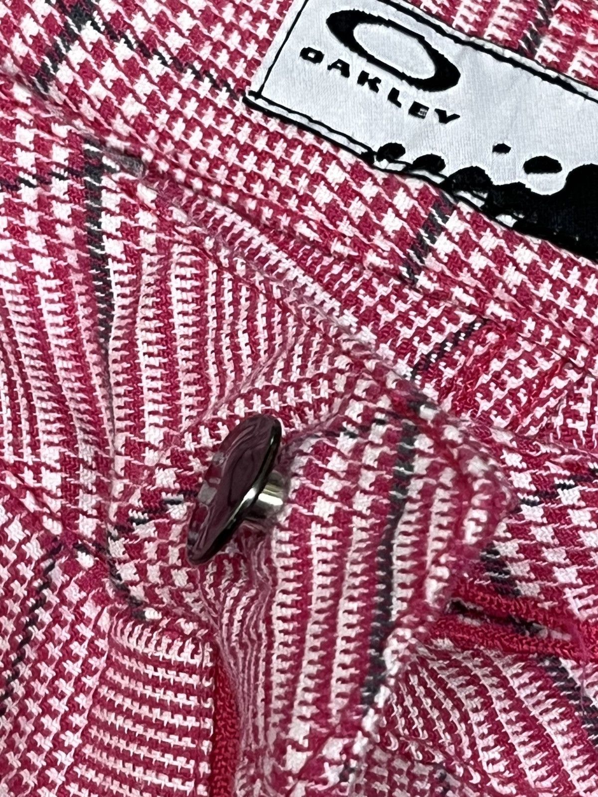 Oakley Vintage Oakley Skull Pink Houndstooth Flare Pants Rare Size 30" / US 8 / IT 44 - 11 Thumbnail