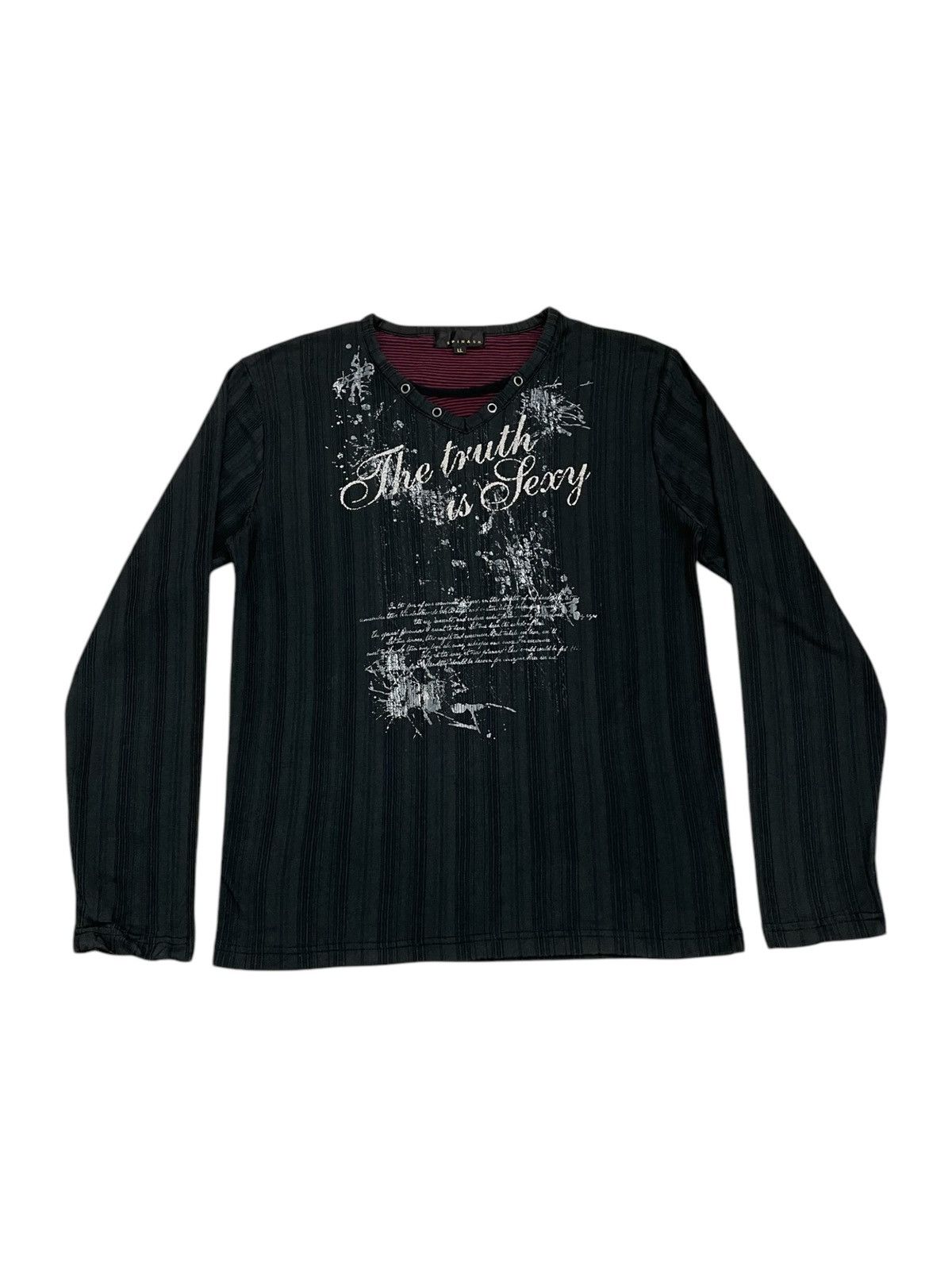 Japanese Brand Spinash Wording Layered Collar Punk The Truth is Sexy Size US XL / EU 56 / 4 - 1 Thumbnail