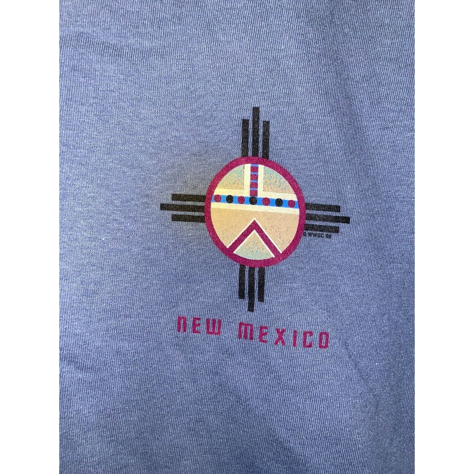Anvil 90s NM New Mexico State Blue Shirt Tee VTG L Large 1990s Size US L / EU 52-54 / 3 - 3 Thumbnail