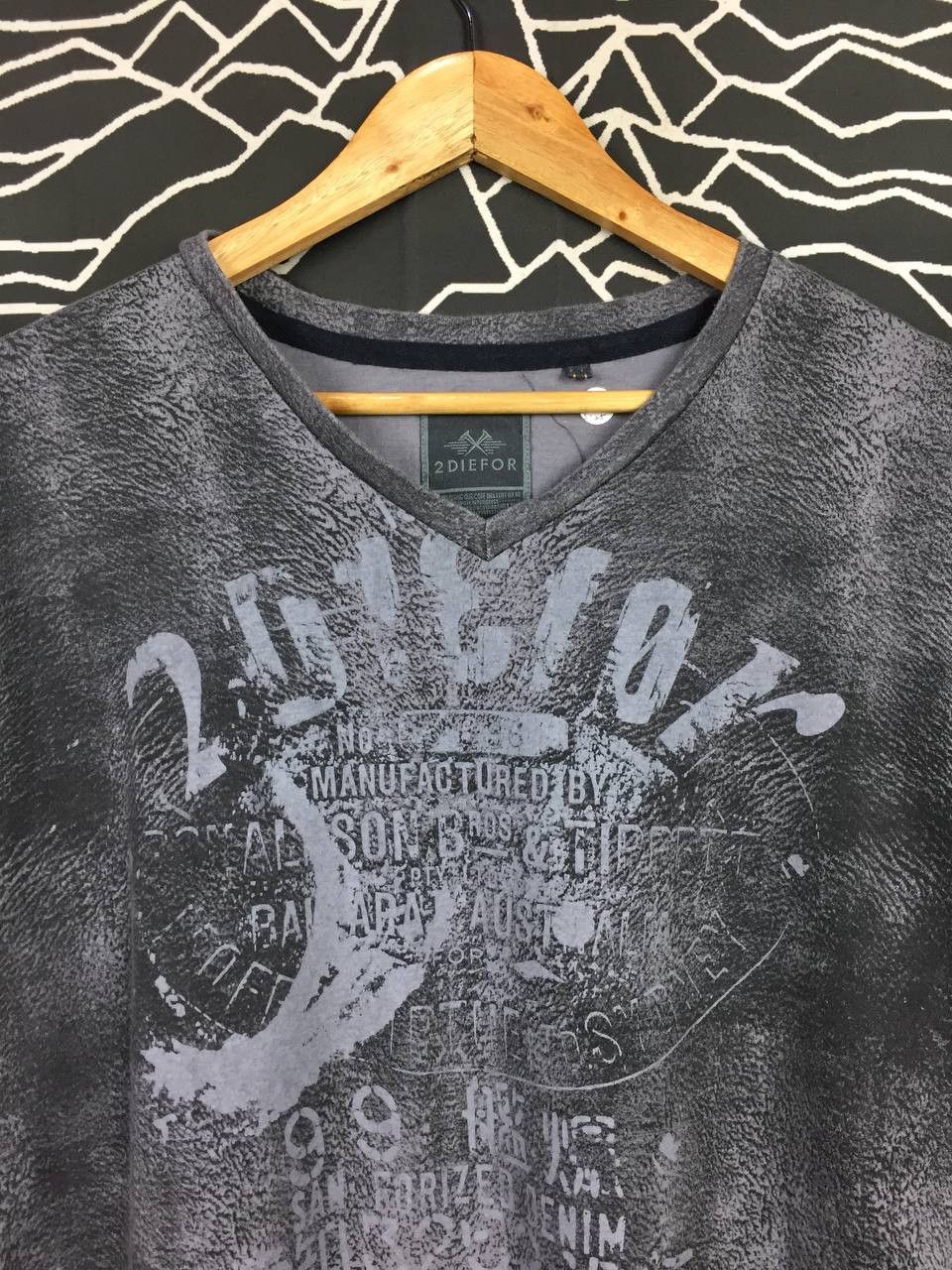 Other 2DIEFOR Acid Wash V-Neck Long Sleeve Tee Size US XL / EU 56 / 4 - 3 Thumbnail