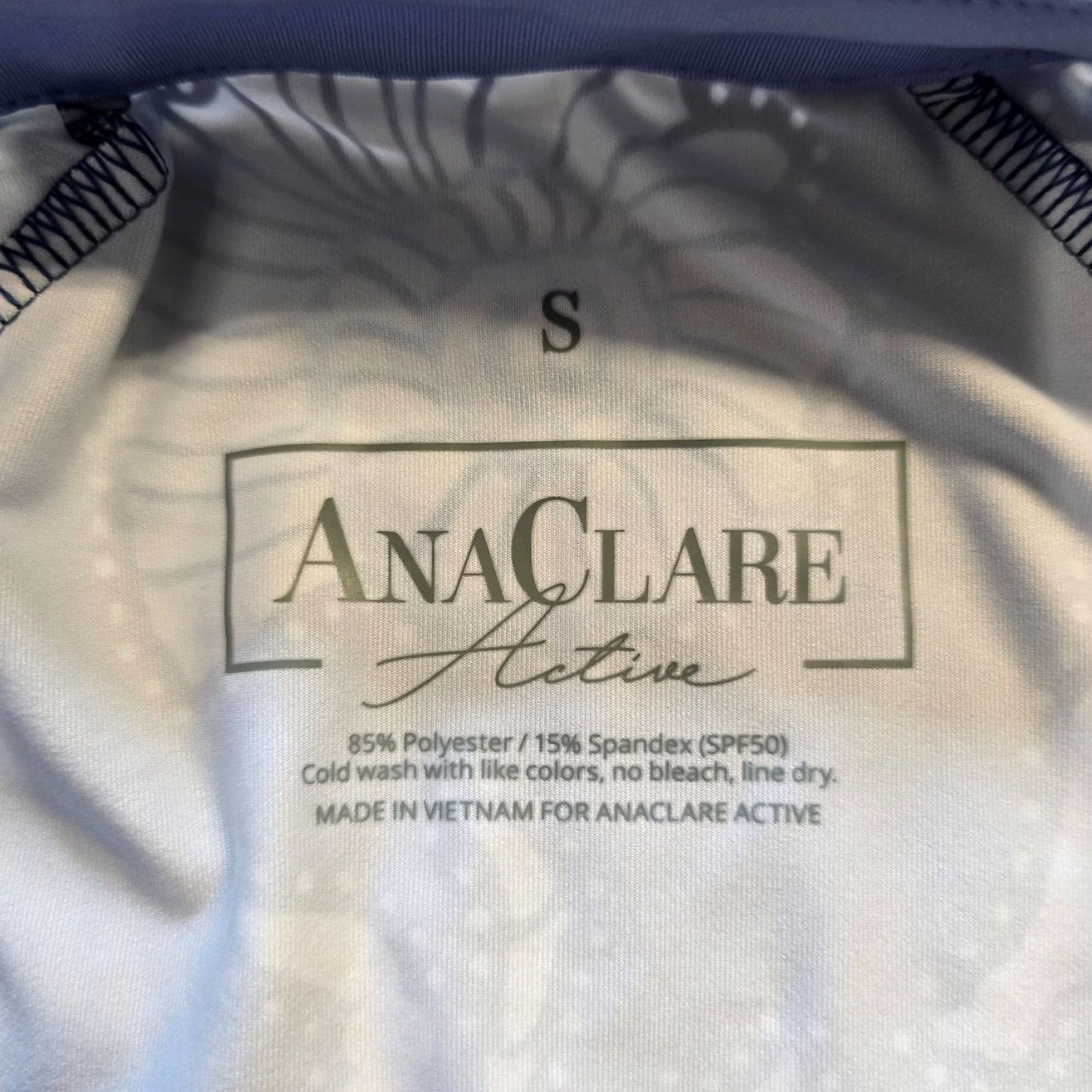 Vintage Ann Claire Top Womens Small Blue 1/4 Zip Ocean Seahorse Performance Stretch Size S / US 4 / IT 40 - 4 Thumbnail
