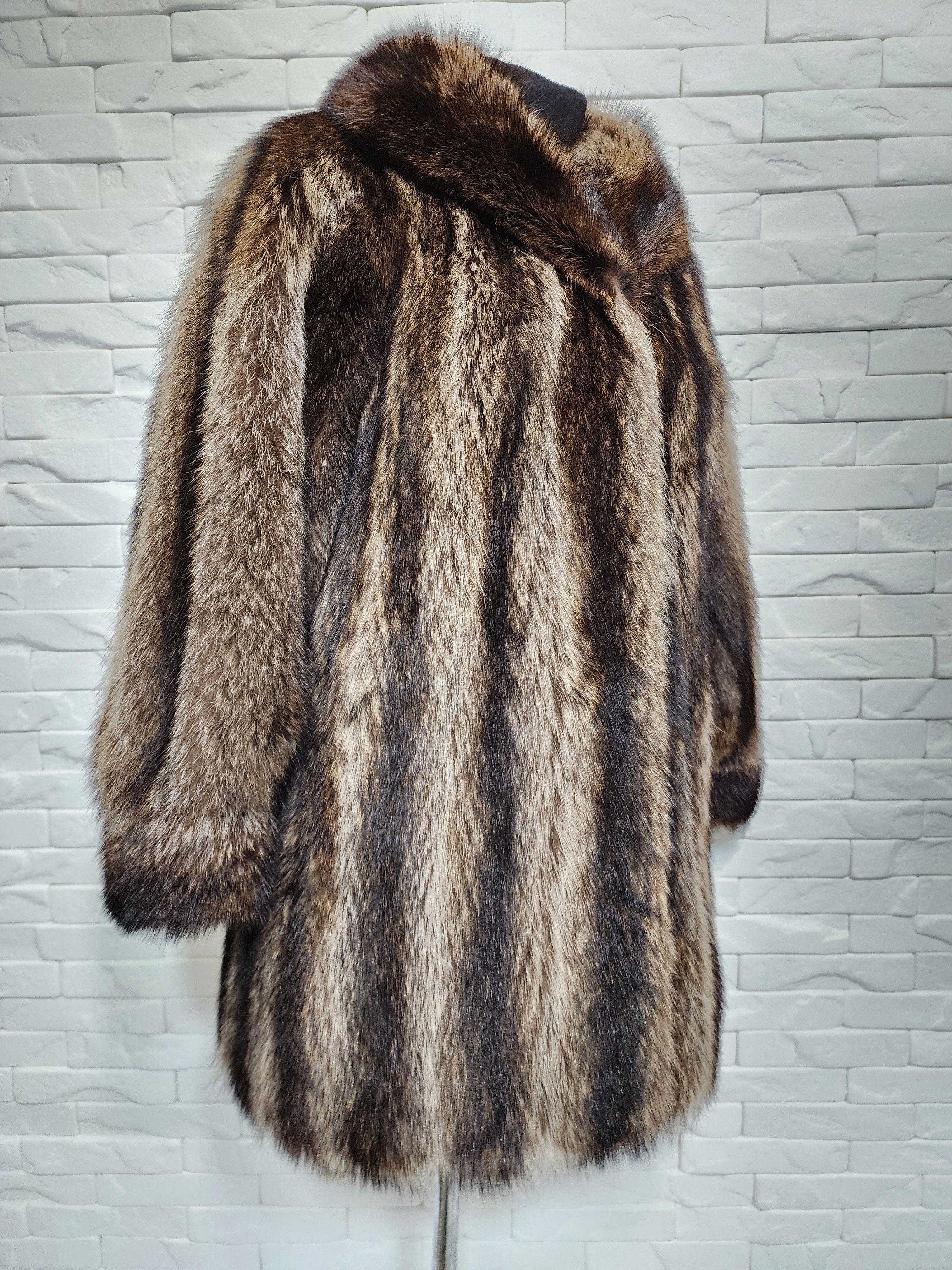 Furla Raccoon Fur Coat - Warm Gray Genuine Fur Size XL / US 12-14 / IT 48-50 - 5 Thumbnail