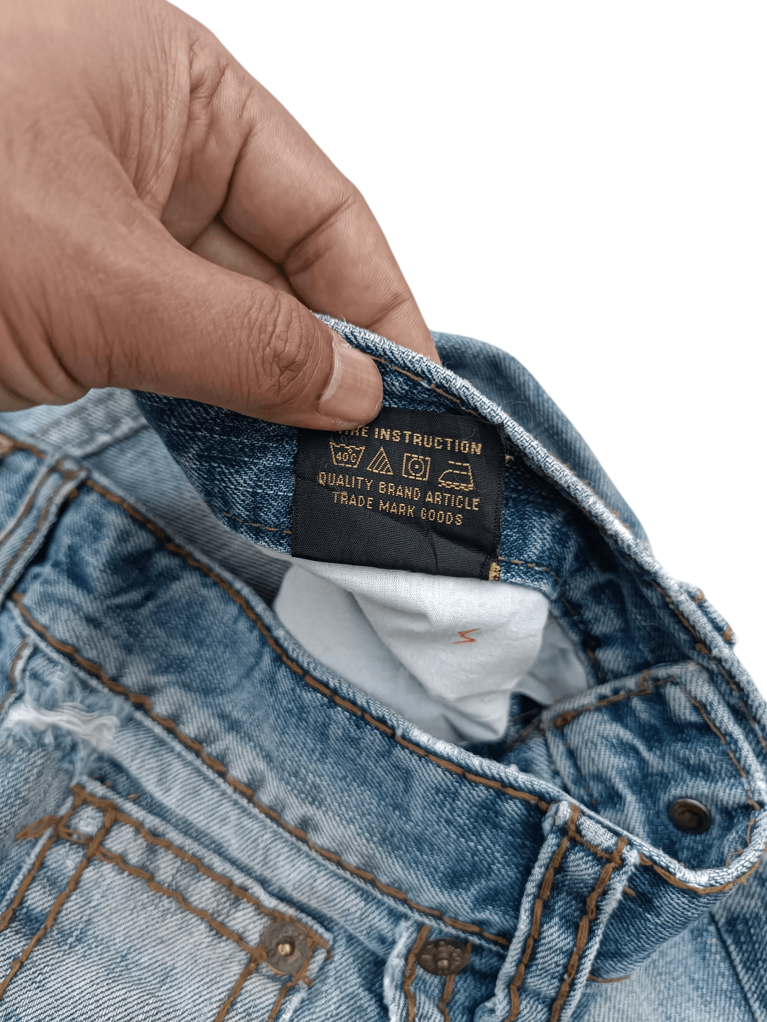 If Six Was Nine × Japanese Brand × Le Grande Bleu (L.G.B.) FLARED🔥Japanese Brand Kesson Distressed Whiskers Denim E192 Size US 31 - 18 Thumbnail