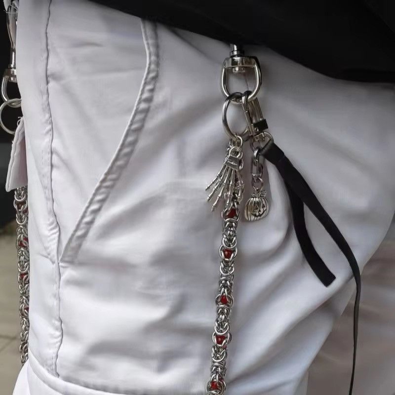 Jewelry Stainless Steel Keel Clamp Beads Waist Pants Keychain Size ONE SIZE - 2 Thumbnail