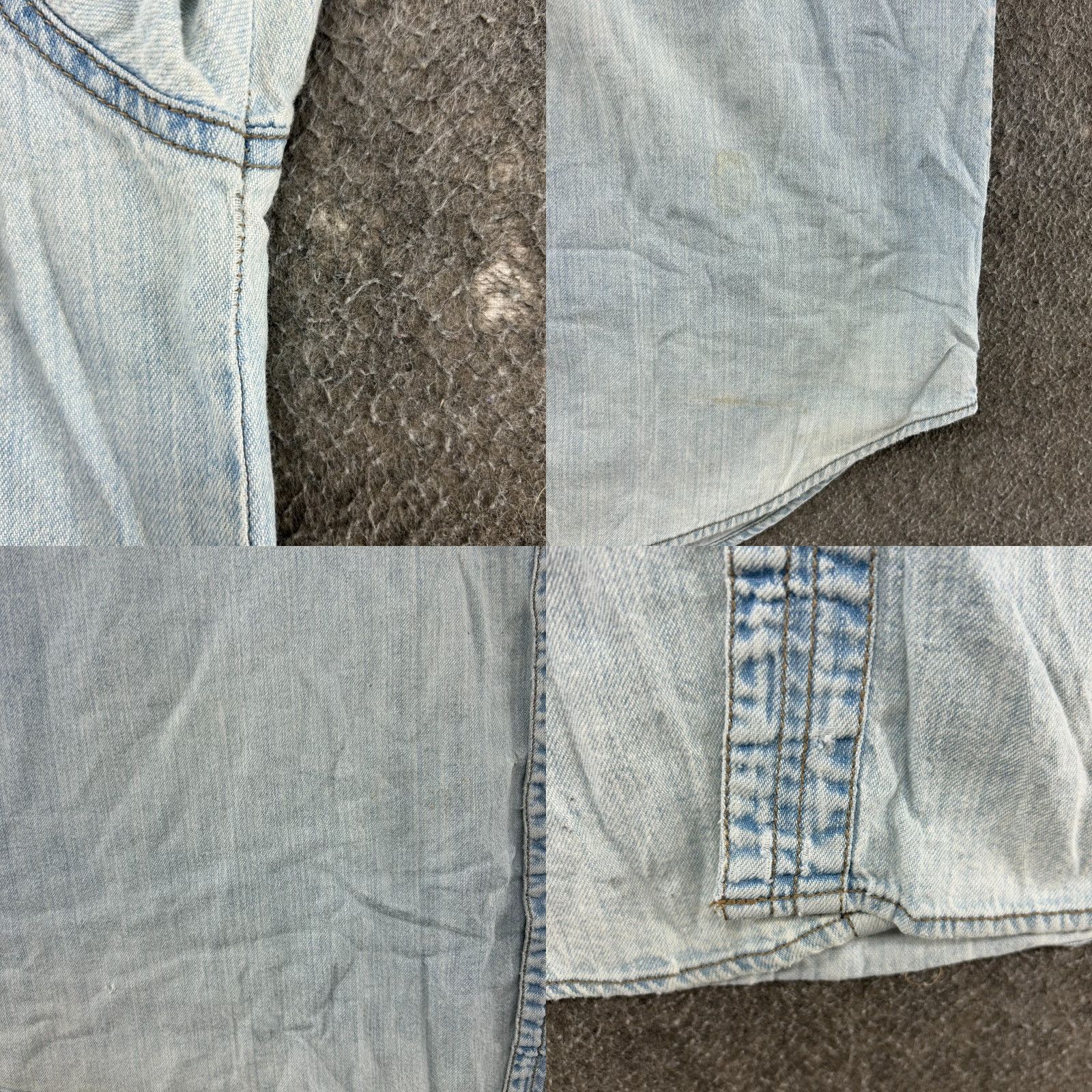 Levi's VINTAGE Levi's Shirt Mens XL Blue Button-Up Long Sleeve Light Wash Pearl Snaps 90s Western Collared Denim Cotton Size US XL / EU 56 / 4 - 8 Thumbnail