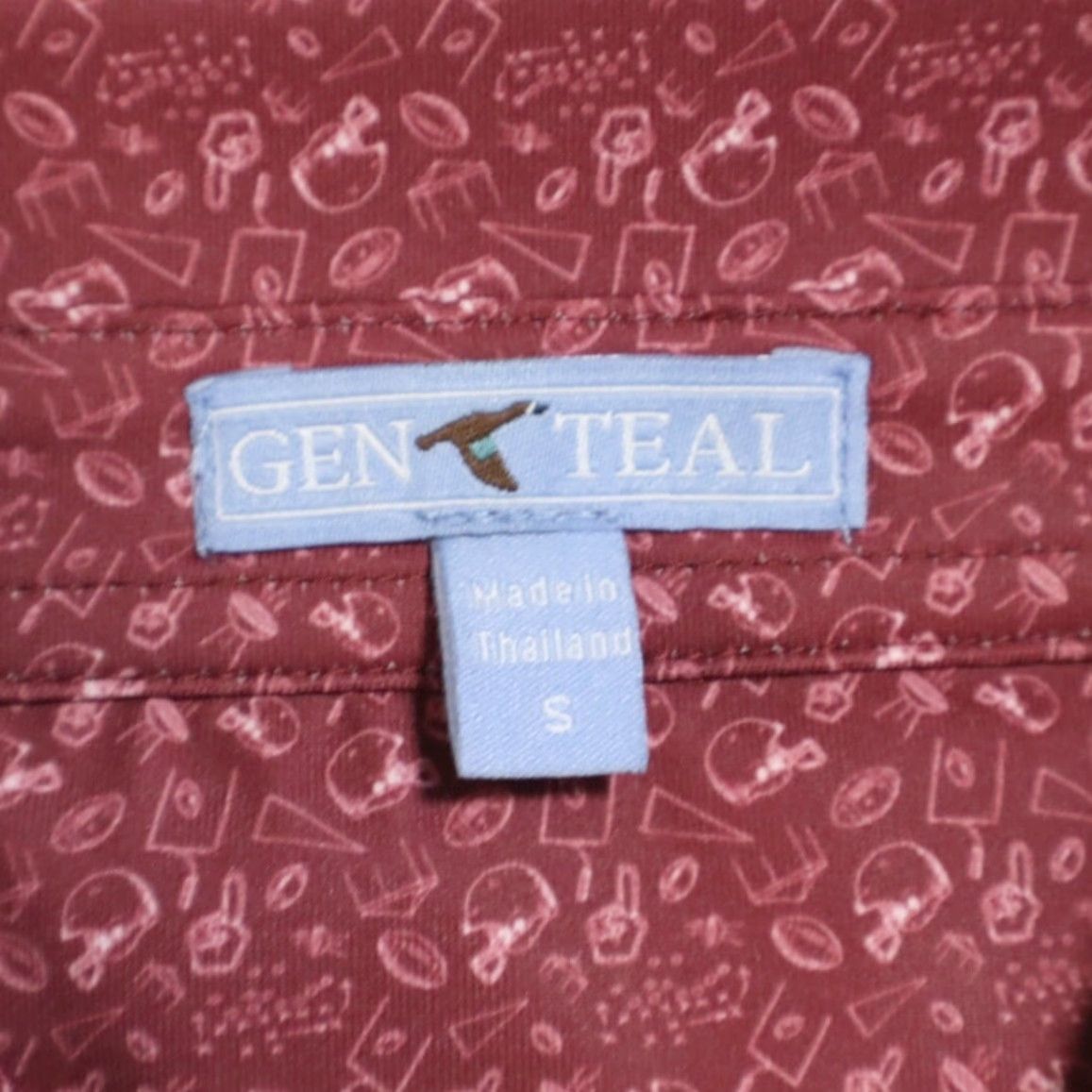Vintage Genteal Brrr Tailgate Football High Stretch Polo Shirt Maroon Men's S Size US S / EU 44-46 / 1 - 5 Thumbnail