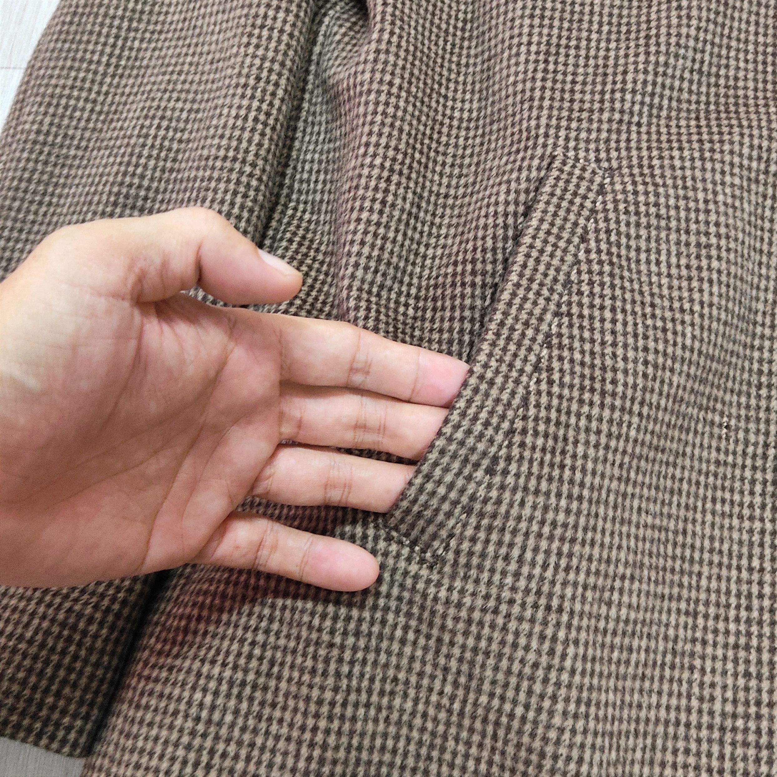 Paul Smith PAUL SMITH Herringbone Plaid Wool Zipper Jacket Size US L / EU 52-54 / 3 - 10 Thumbnail