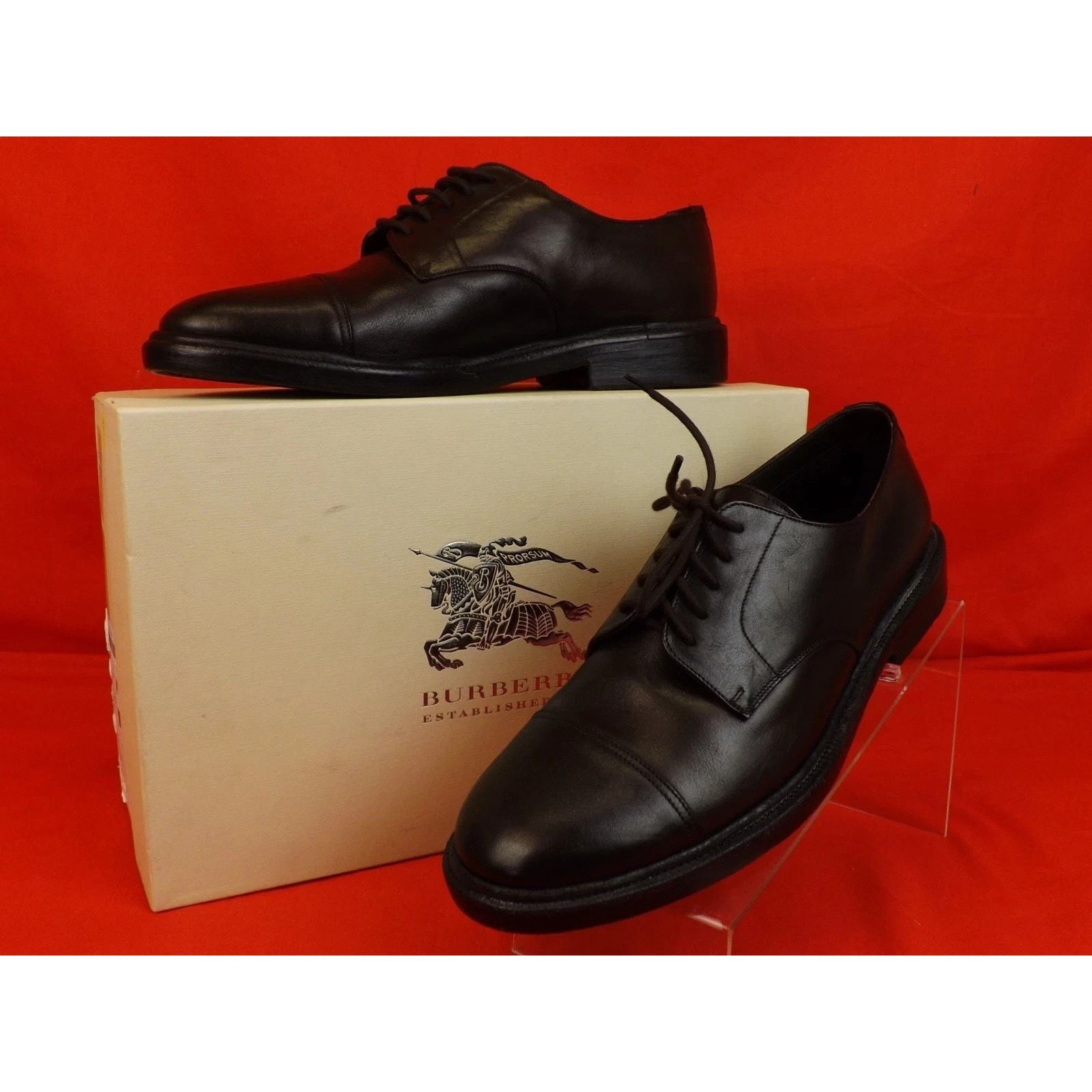 Burberry BURBERRY REDWORTHS BROWN LEATHER SHEARLING OXFORDS 44 ITALY Size US 11 / EU 44 - 1 Thumbnail