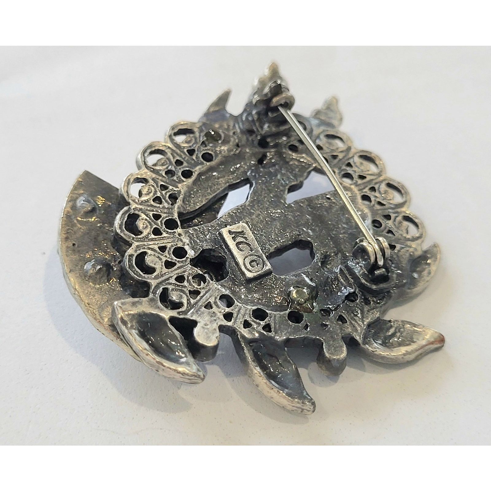 Kenneth Cole Christmas Angel Brooch KC Kenneth Cole Blue Crystals Enamel Size ONE SIZE - 6 Thumbnail